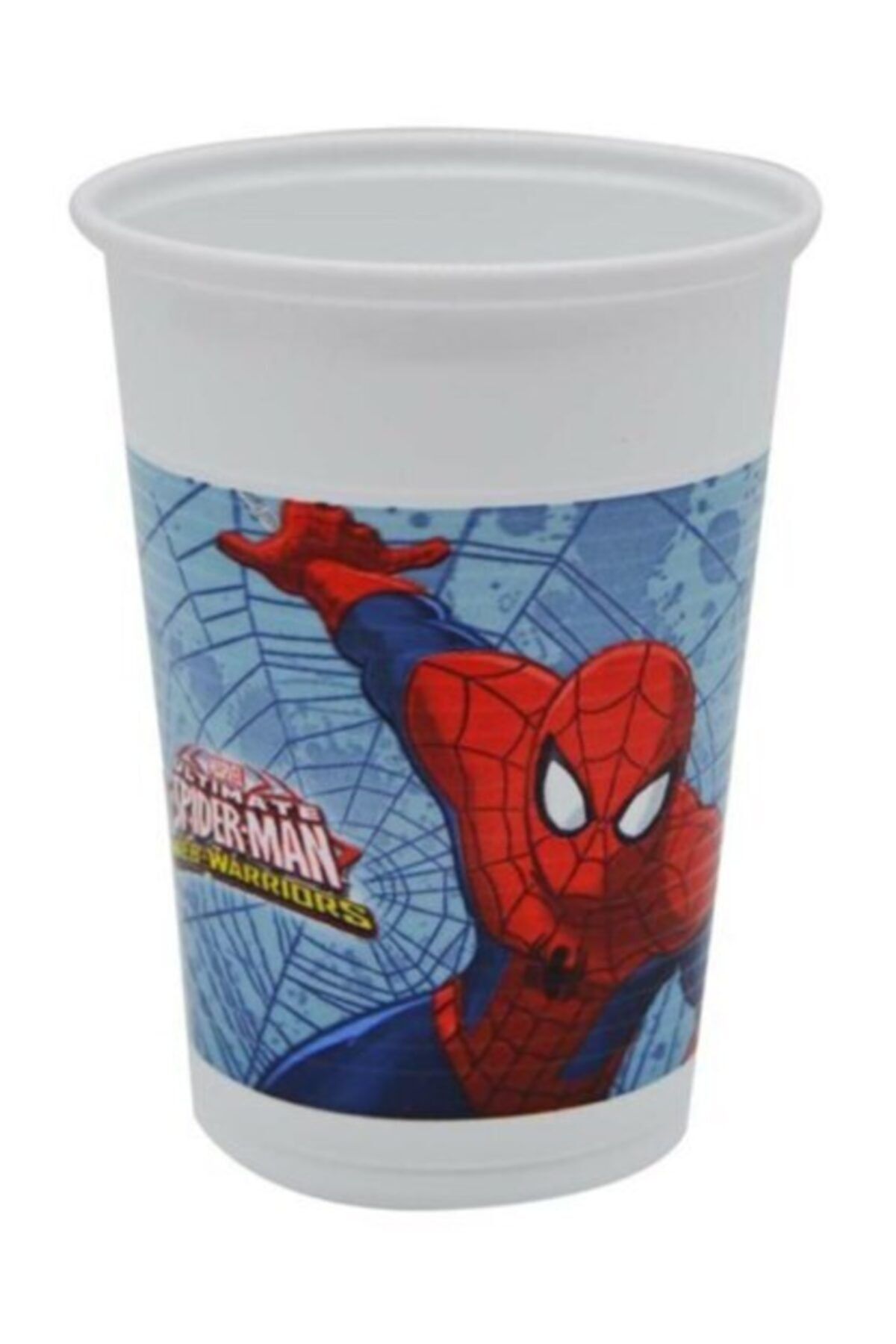Bottom Stroke Parti Aksesuar Örümcek Adam Spiderman Baskılı Plastik Bardak 8 Adet