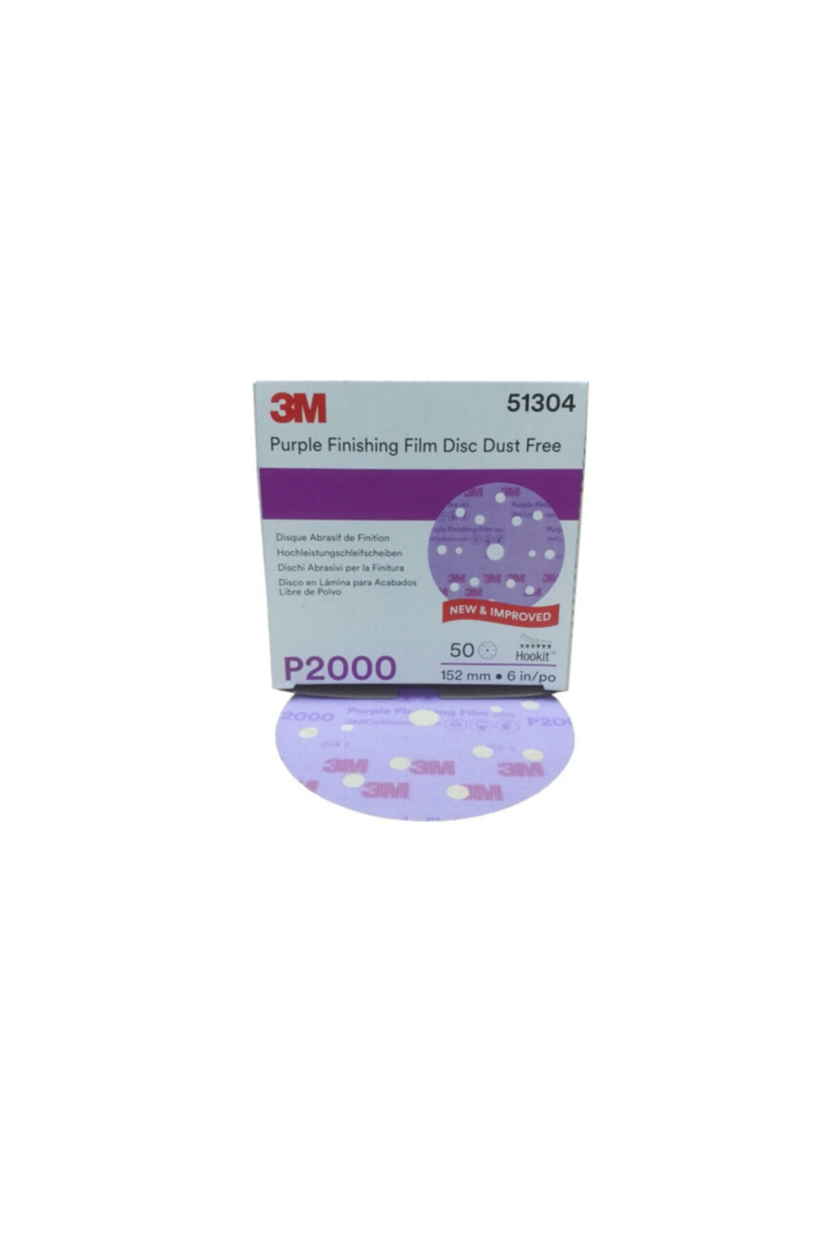 3M 51154 260l+15deliklidiskzımpara150mmp1500 1paket-50adet