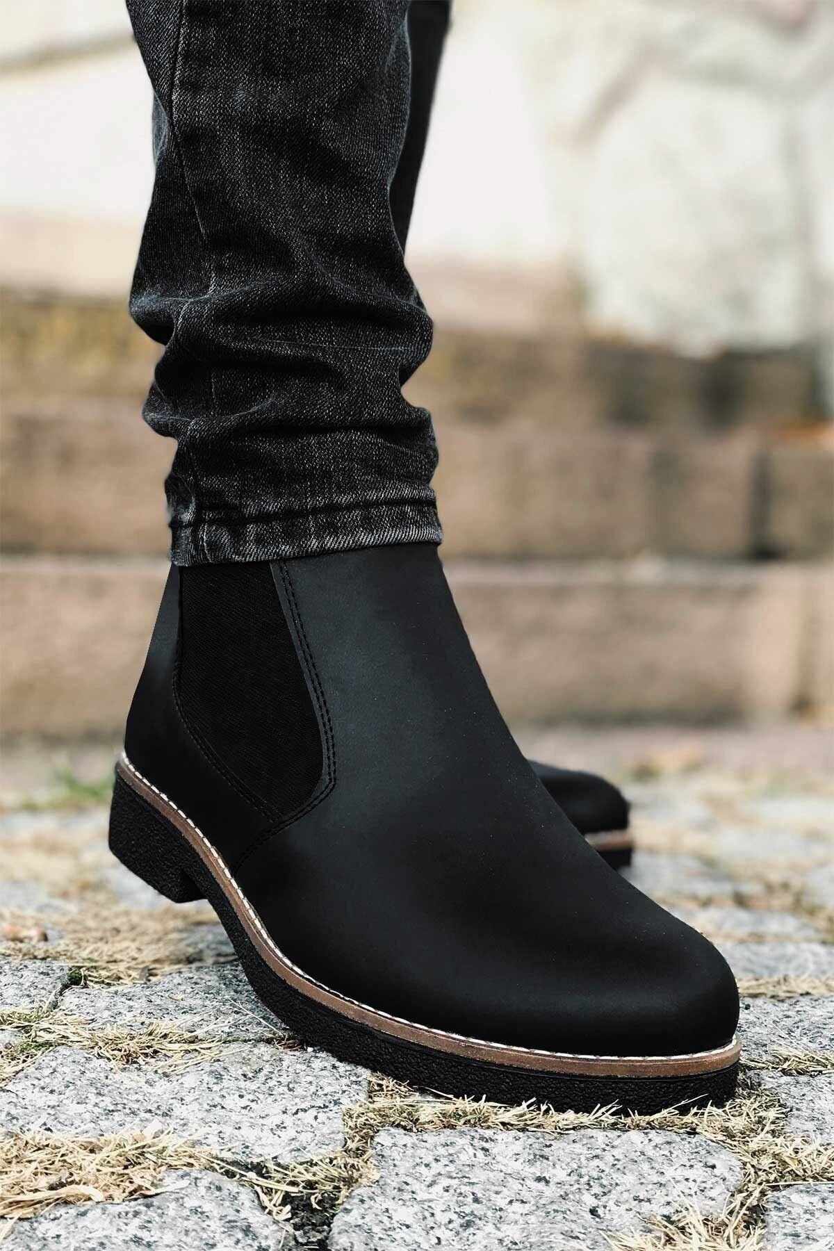 MC Jamper Freemax Unisex Chelsea Su Geçirmez Kışlık Bot 30141 Siyah