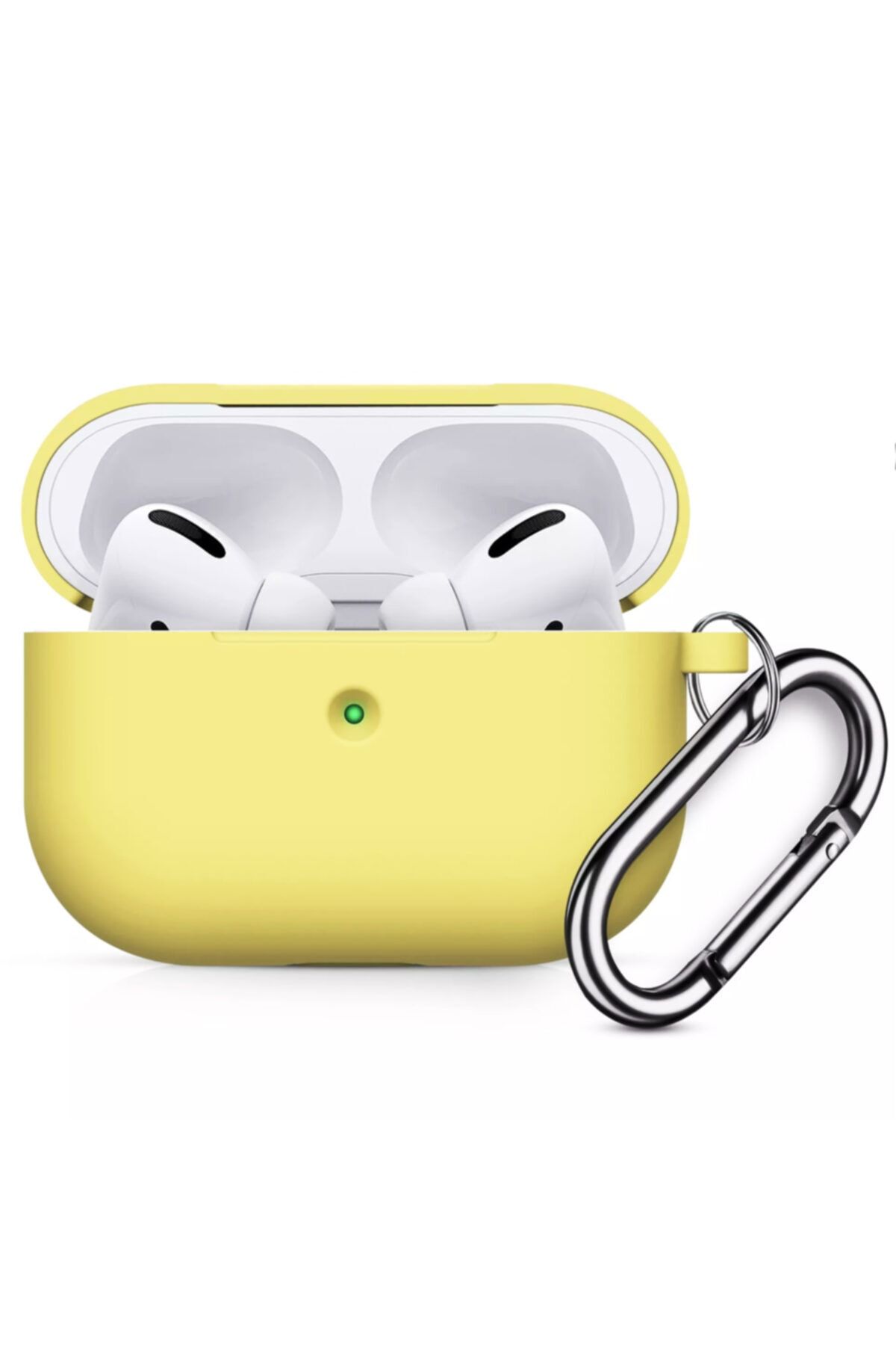 Coverzone Airpods 3 Kulaklık Koruyucu Mdl02 Anahtarlıklı Silikon Kapak Kılıf Sarı