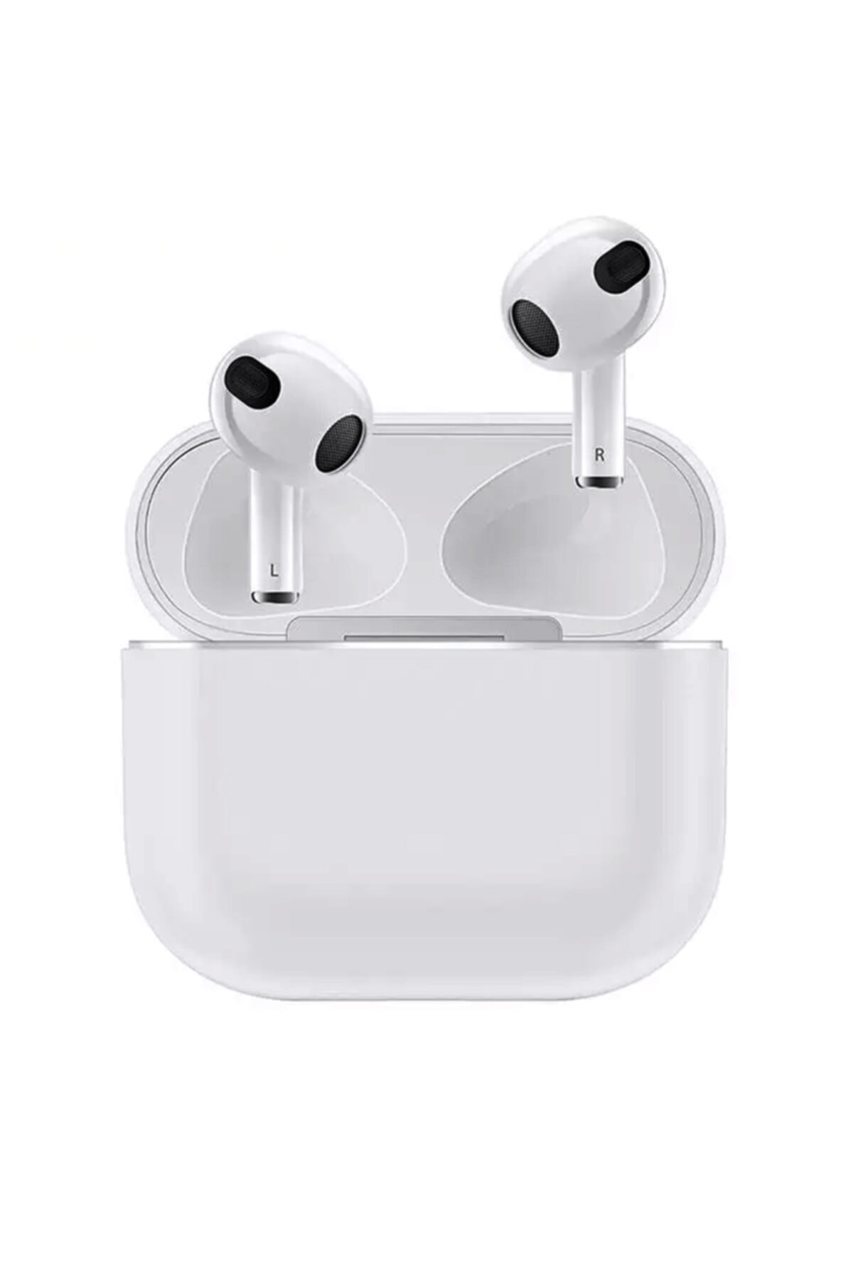 Coverzone Airpods 3 Uyumlu  Kulaklık Koruyucu Mdl04 Ince Silikon Slim Kapak Kılıf Beyaz