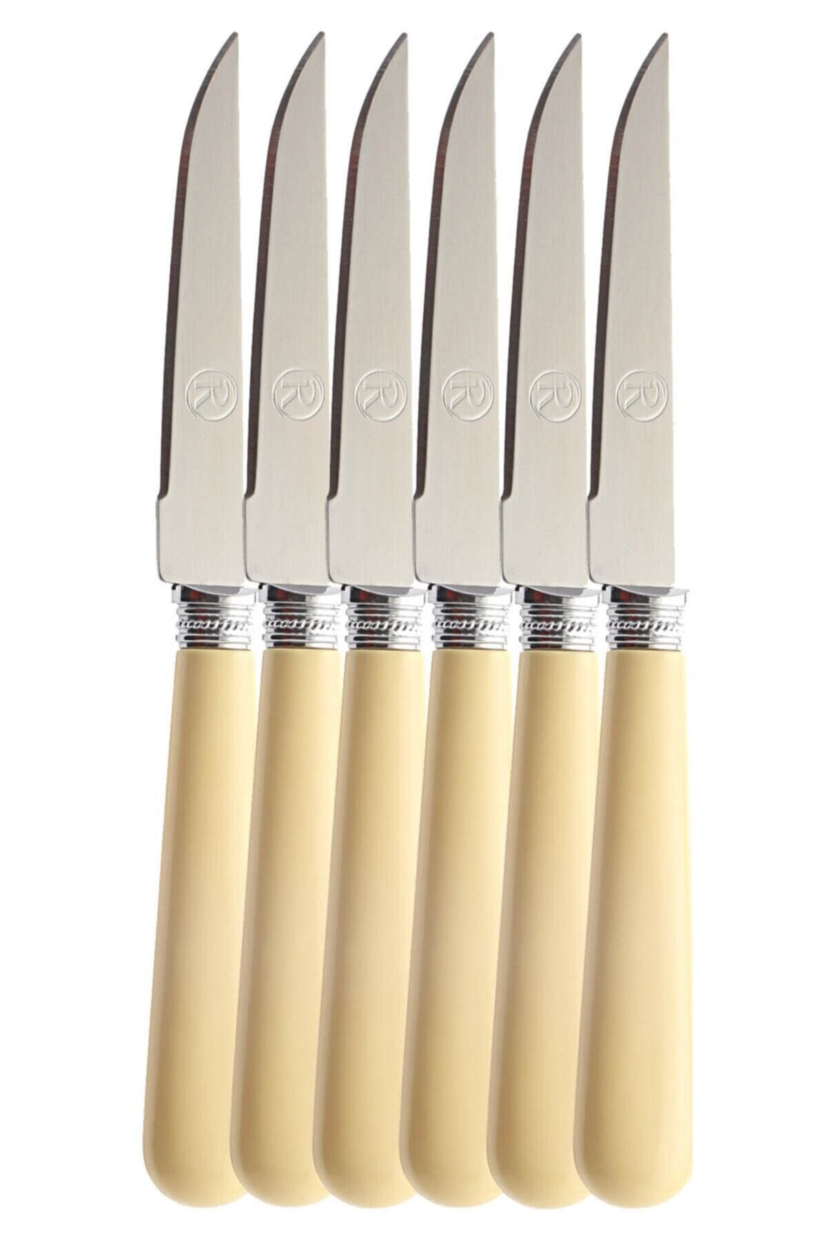 Rooc Vintage 6'lı Lüx Meyve,kahvaltı Ve Tatlı Bıçak Seti 16.5 cm