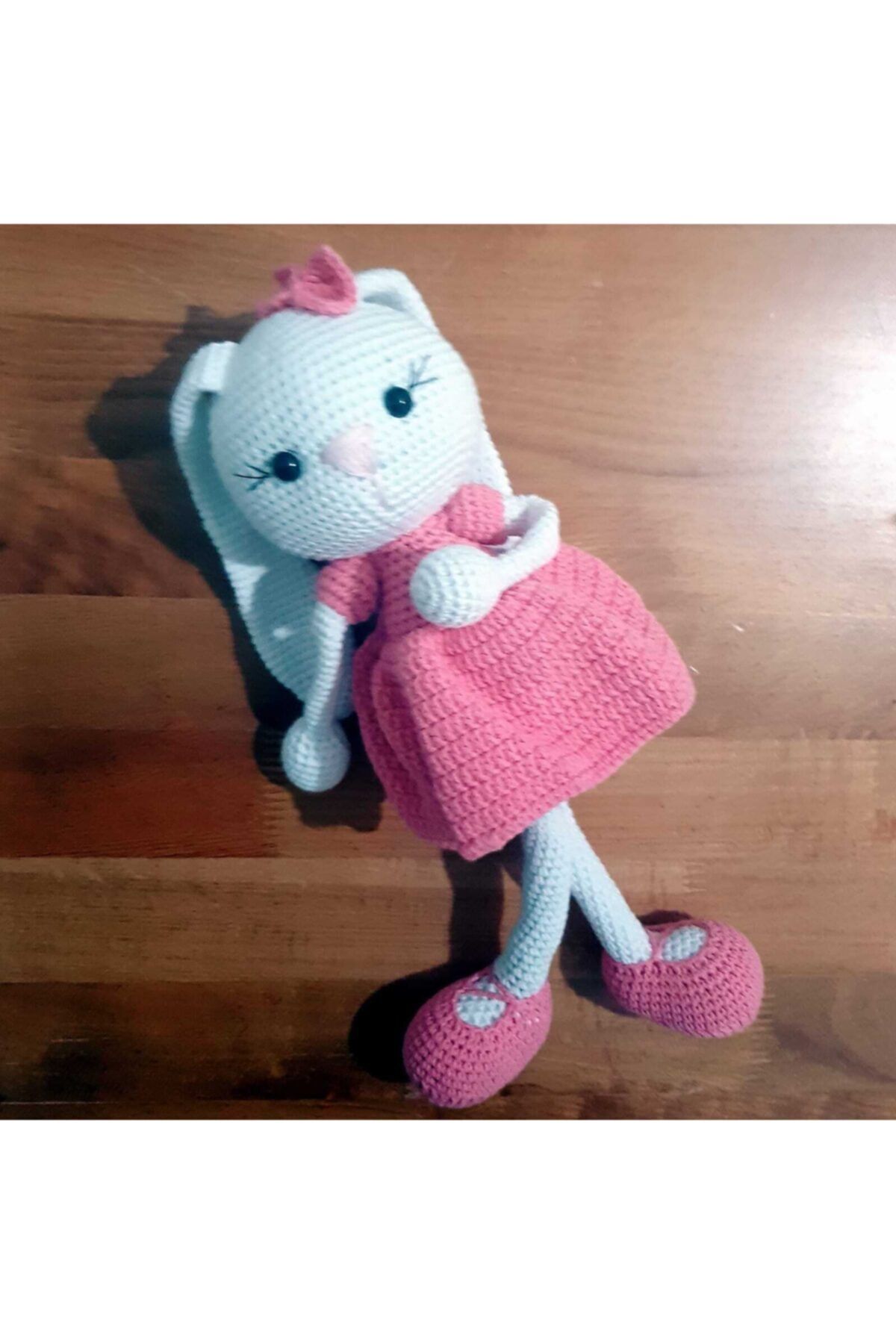 S&M Express Amigurumi Örgü Oyuncak Uyku Arkadaşı Uzun Kulaklı Tavşan.