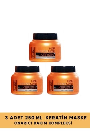 Yıpranmış Saçlar Için Keratin Saç Bakım Maskesi 250 Ml X 3 Adet Image 0
