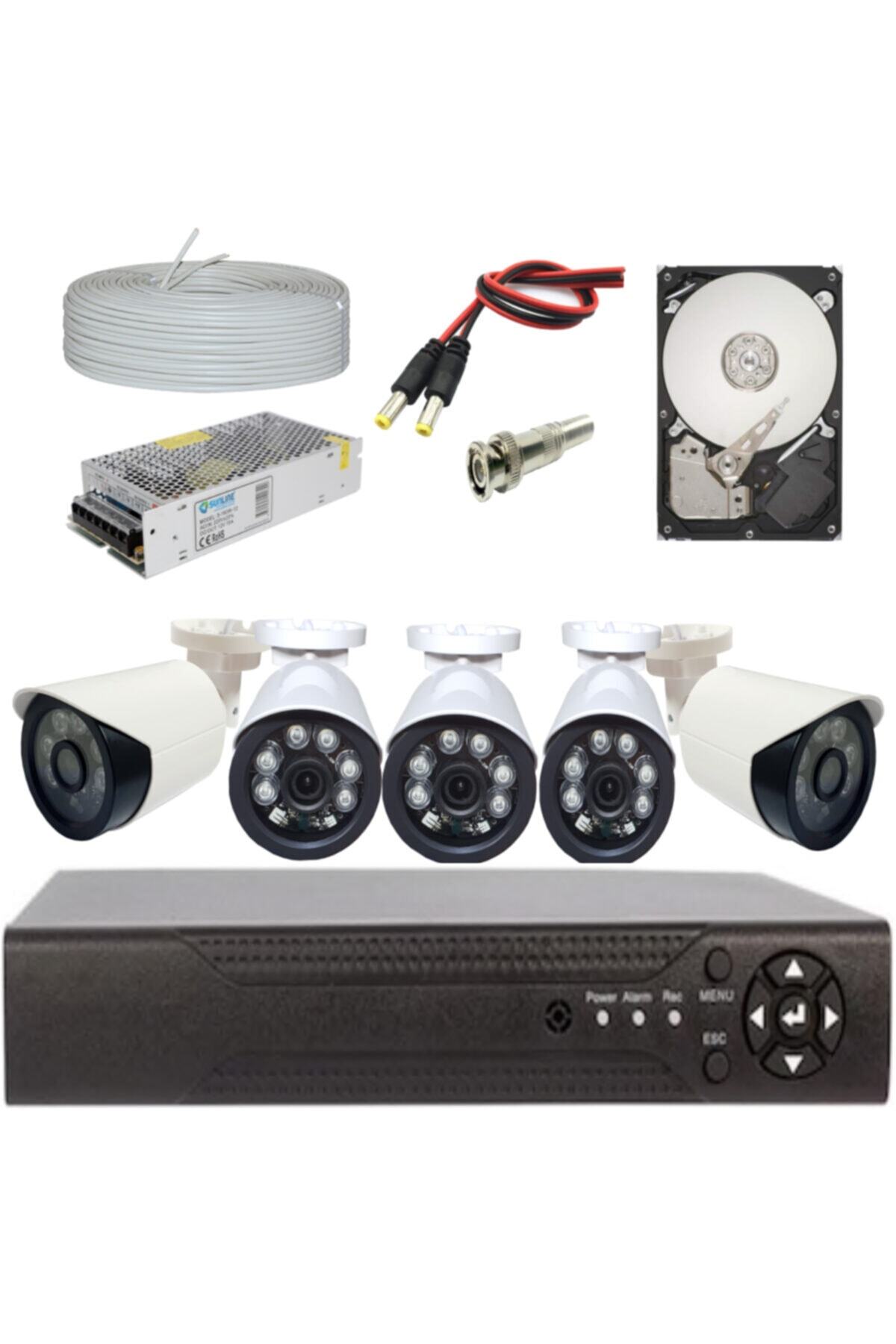 ELİTCAM Elit Ahd Süper 5 Kameralı Set 1080p Full Hd