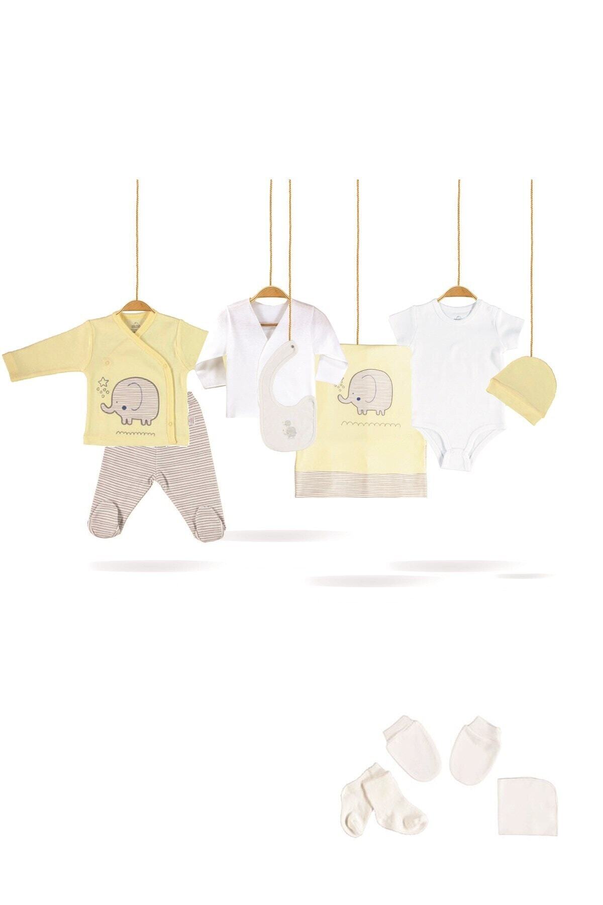 Bibaby Summer Elephant Mint Erkek Bebek Yenidoğan Hastane Çıkışı 10ıu Set