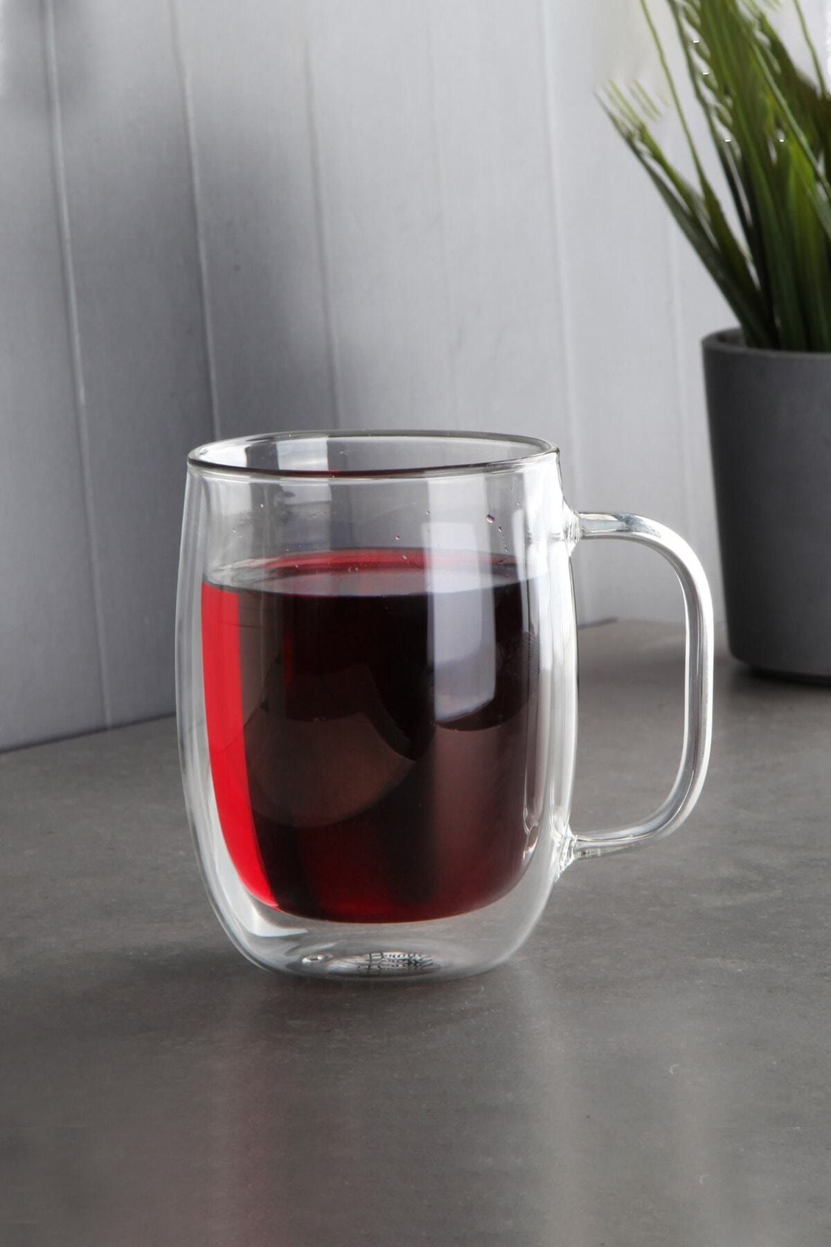 Perotti 13384 Çift Cidarlı Isıya Dayanıklı 380 ml Su Meşrubat Bardağı