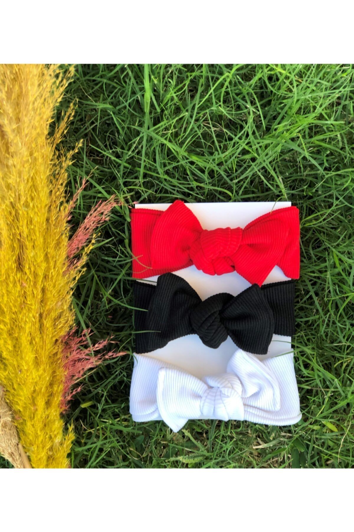 Tinystar Kız Çocuk Bebek 3'lü Ribana Bandana Set