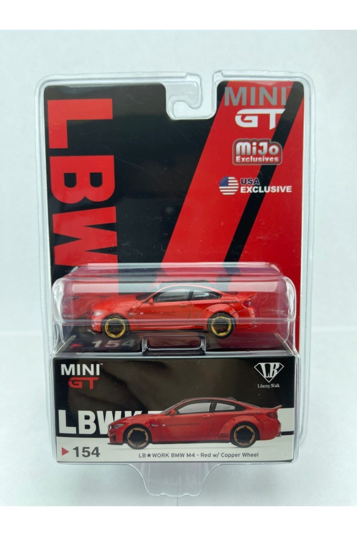 mini gt Mijo Lbwk Bmw M4 Copper Wheel Red 1:64 Model Araba Araba