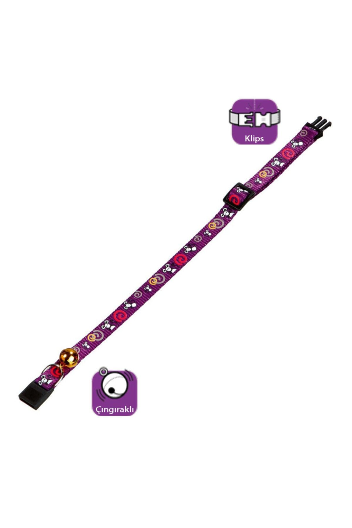 Karlie Karlıe Kedi Boyun Tasma Çıng. 30cm Mor