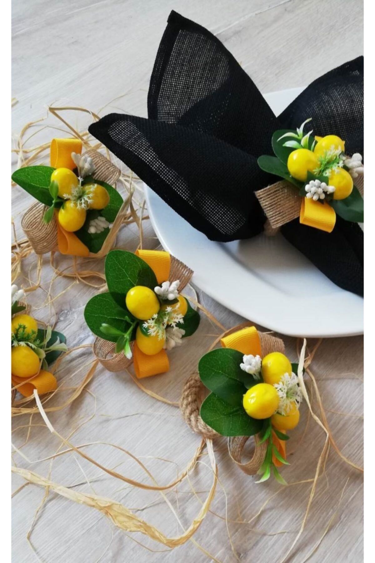 LİMOMİ Mini Limon 6'lı Peçete Yüzüğü