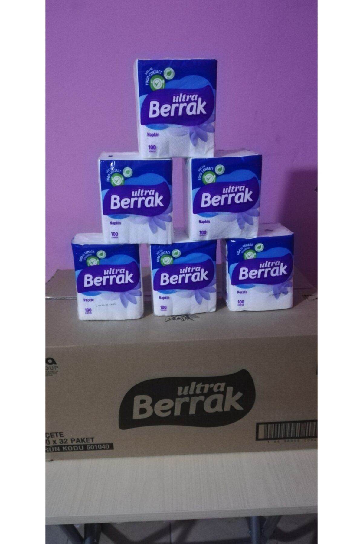 Berrak 100lü Peçete 5 Paket