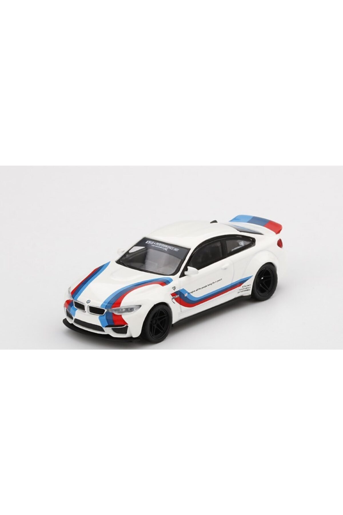 mini gt Mijo Lb works Bmw M4 White W/ M Stripe 1:64
