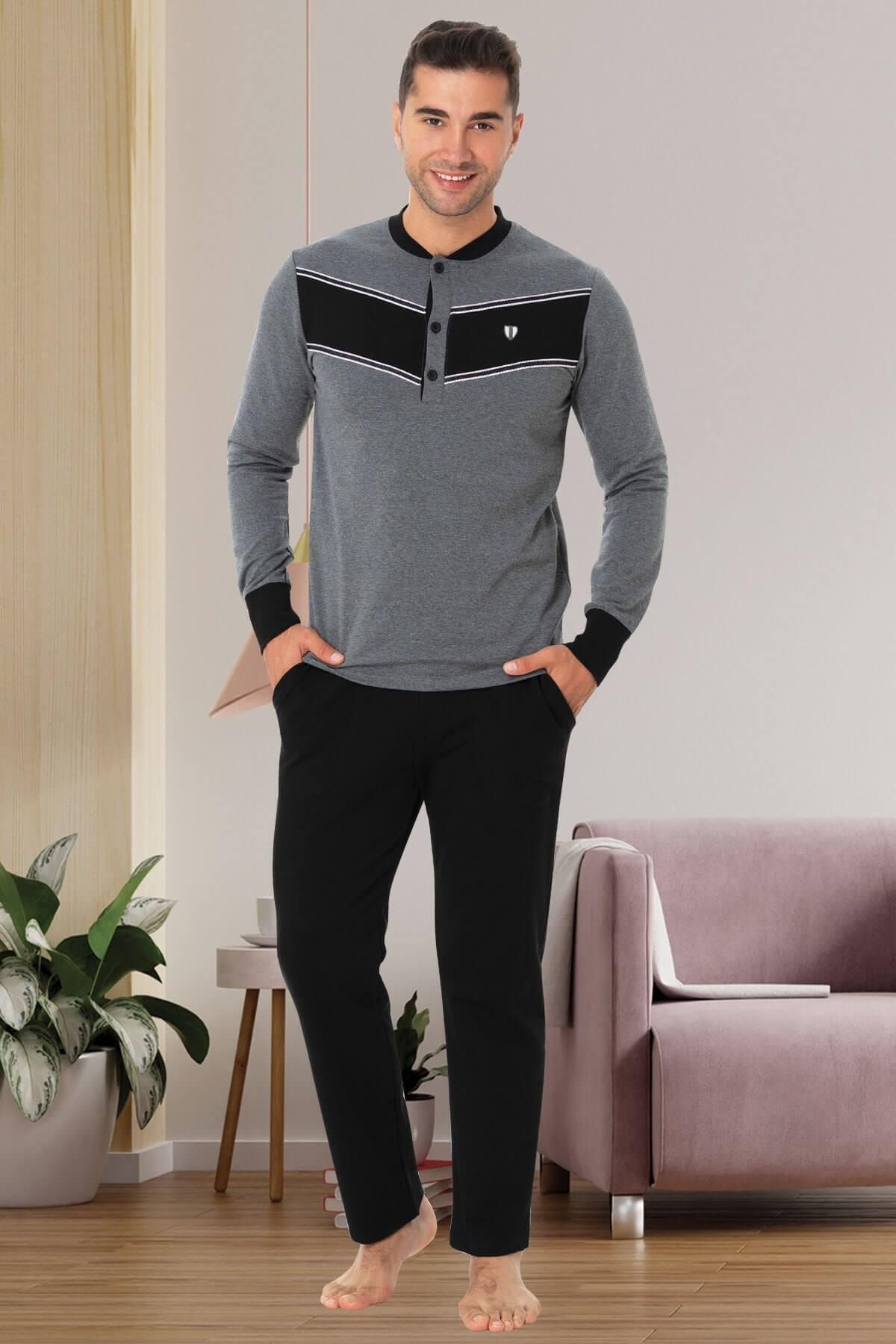 By Mecit Pijama Erkek Büyük Beden Pijama Takım Mecit 2765