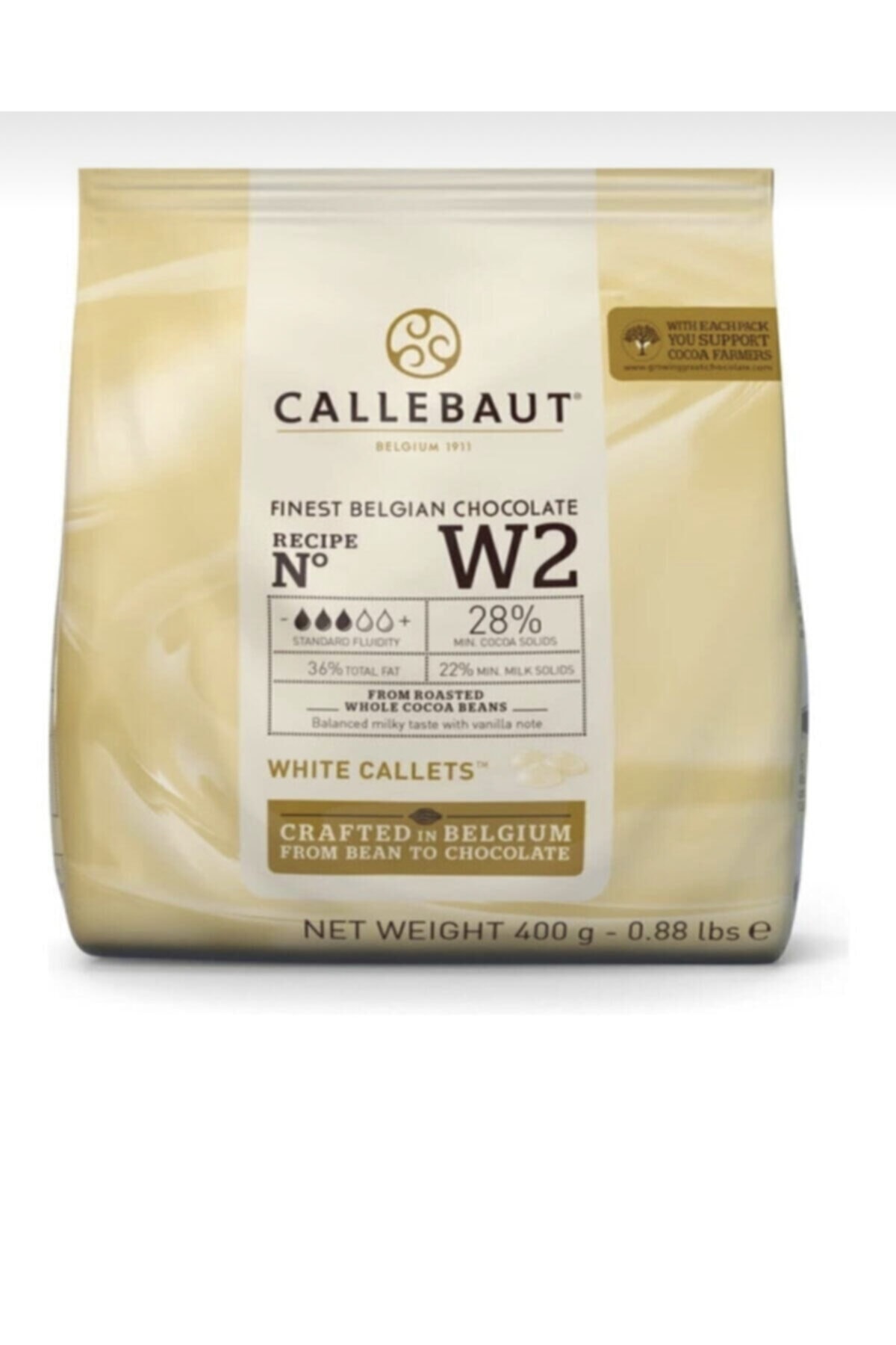 Callebaut W2 Beyaz Çikolata 400 gr