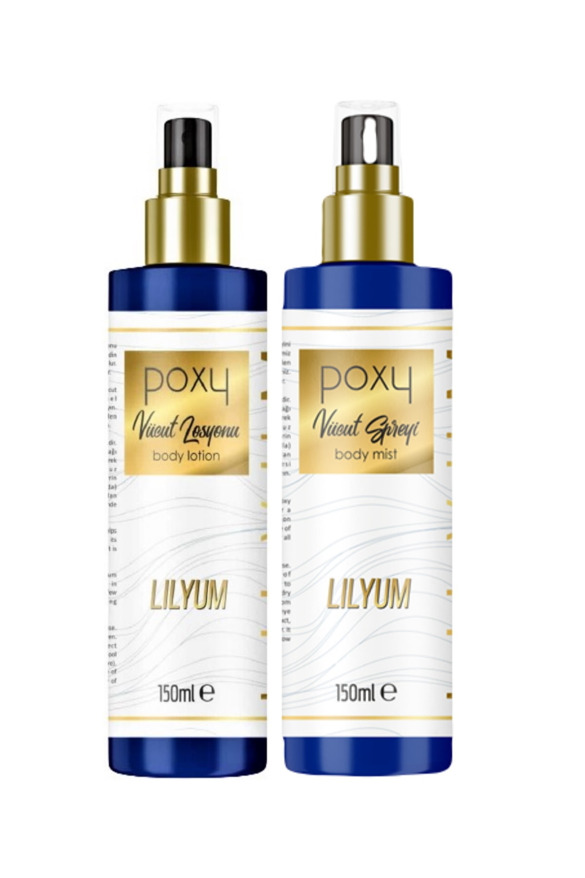 Poxy Lilyum Vücut Losyonu 150 Ml & Lilyum Vücut Spreyi 150 Ml