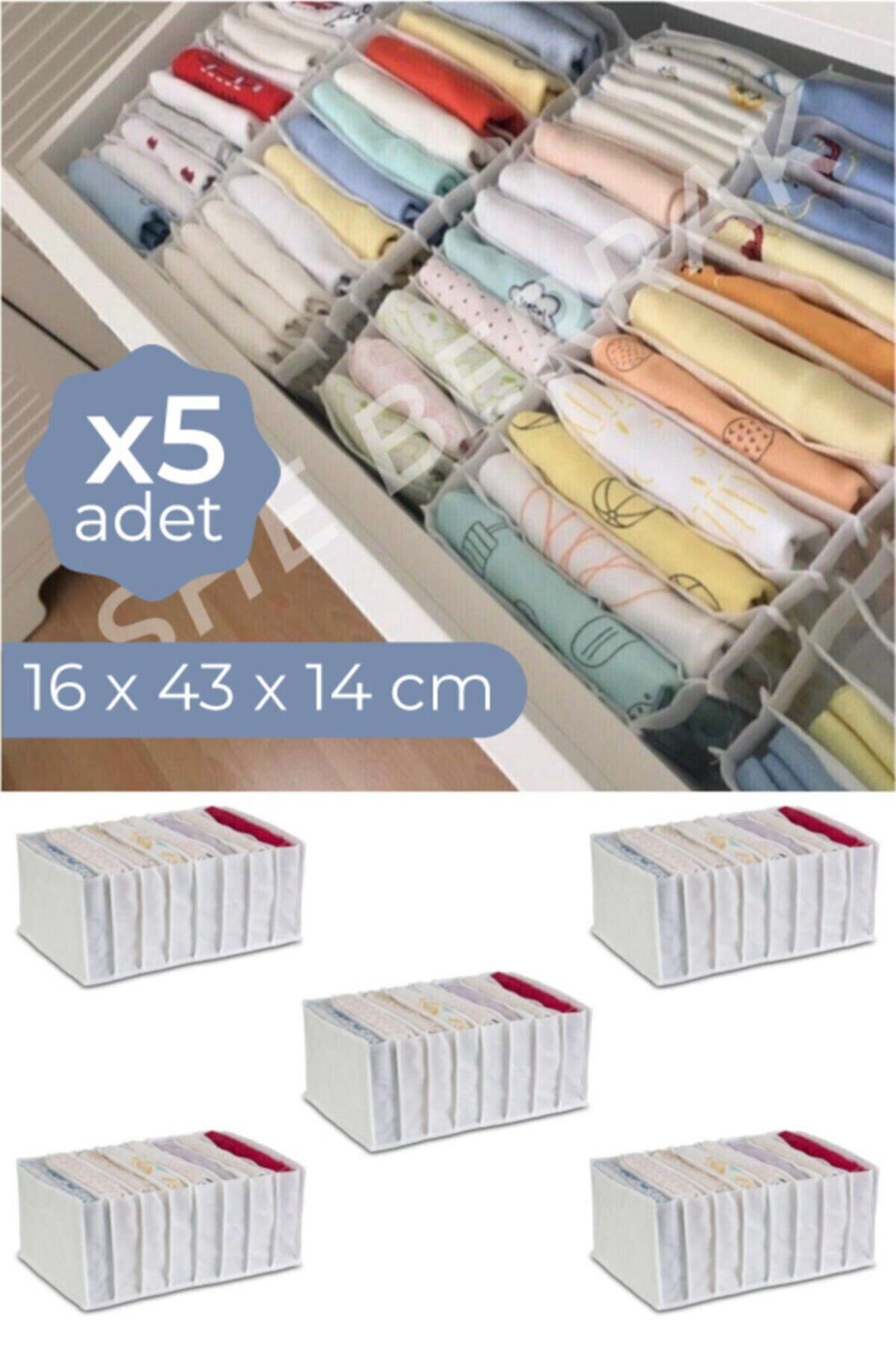 she berrak 5 Adet Çekmece Içi Akordiyon Organizer-16x43x14 Cm* 5 Adet