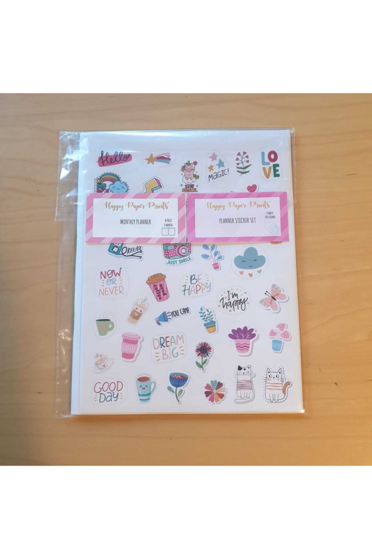 Happy Paper Prints Çıkartmalı Aylık Ajanda Planlayıcı 2022 Ve 4 Sayfa Sticker Seti