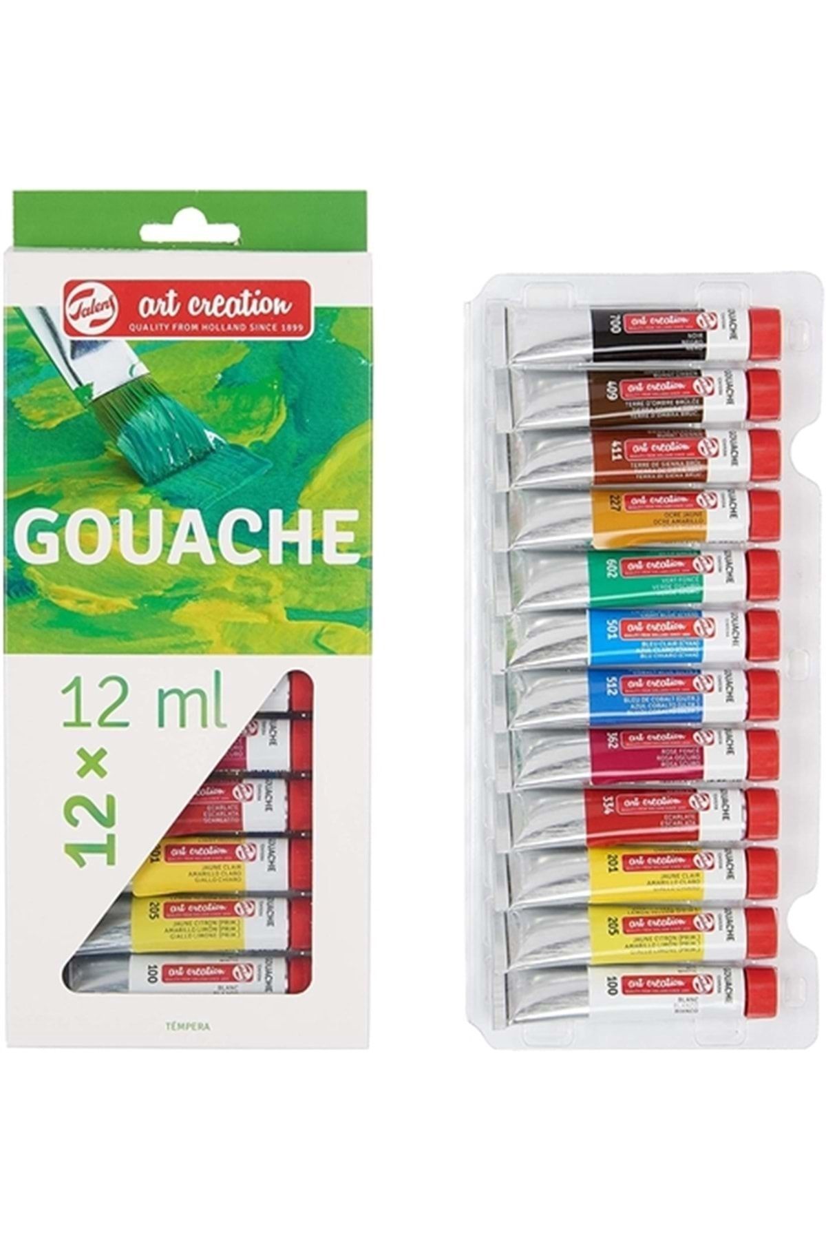 Talens Tac Gouache Set 12x12ml. (guaj)