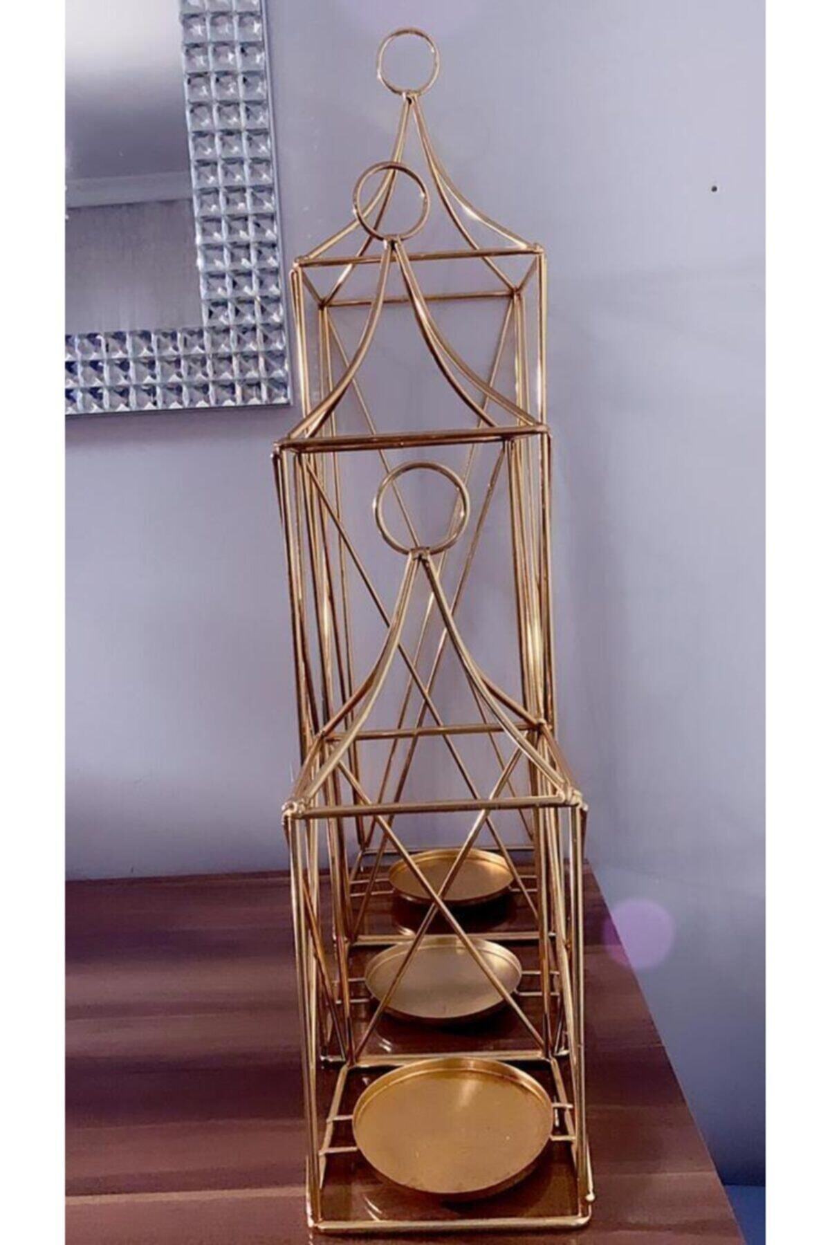 biray home 3 Lü Dekoratif Fener Ferforje