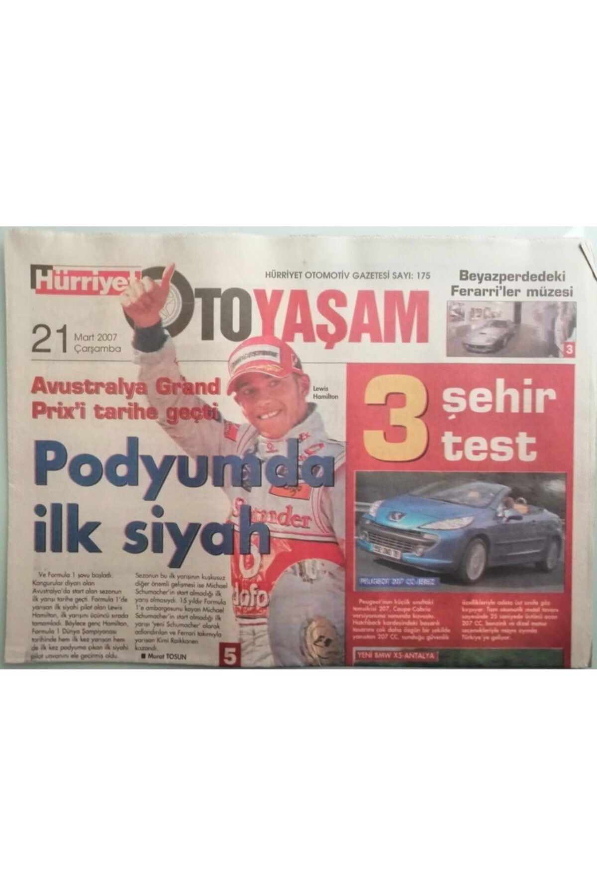 Gökçe Koleksiyon Hürriyet Oto Yaşam Gazetesi 21 Mart 2007 Havadaki Rekabet Oto Kiralamayı Coşturdu - Gz44324