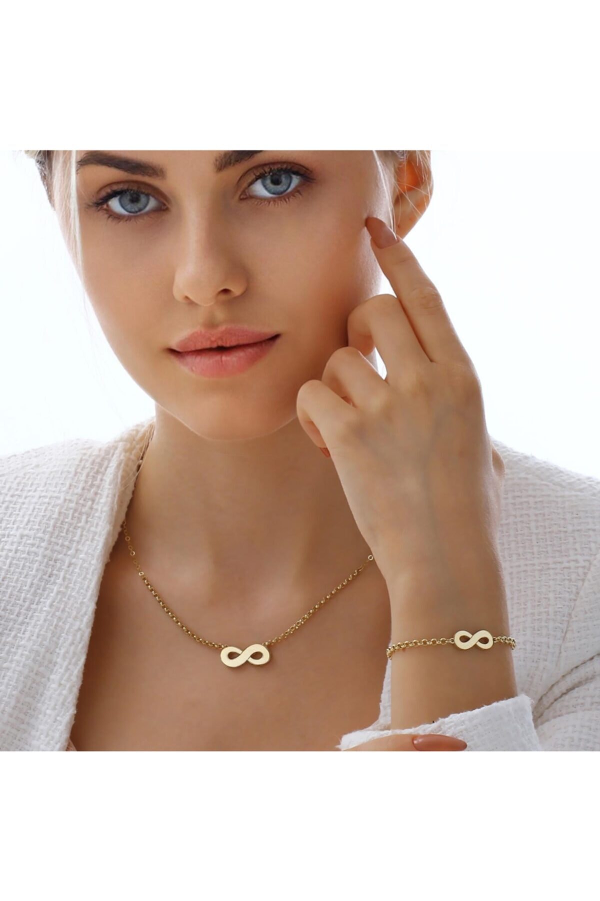 UKBA GOLD 14 Ayar Altın Sonsuzluk Doç 2'li Kombin