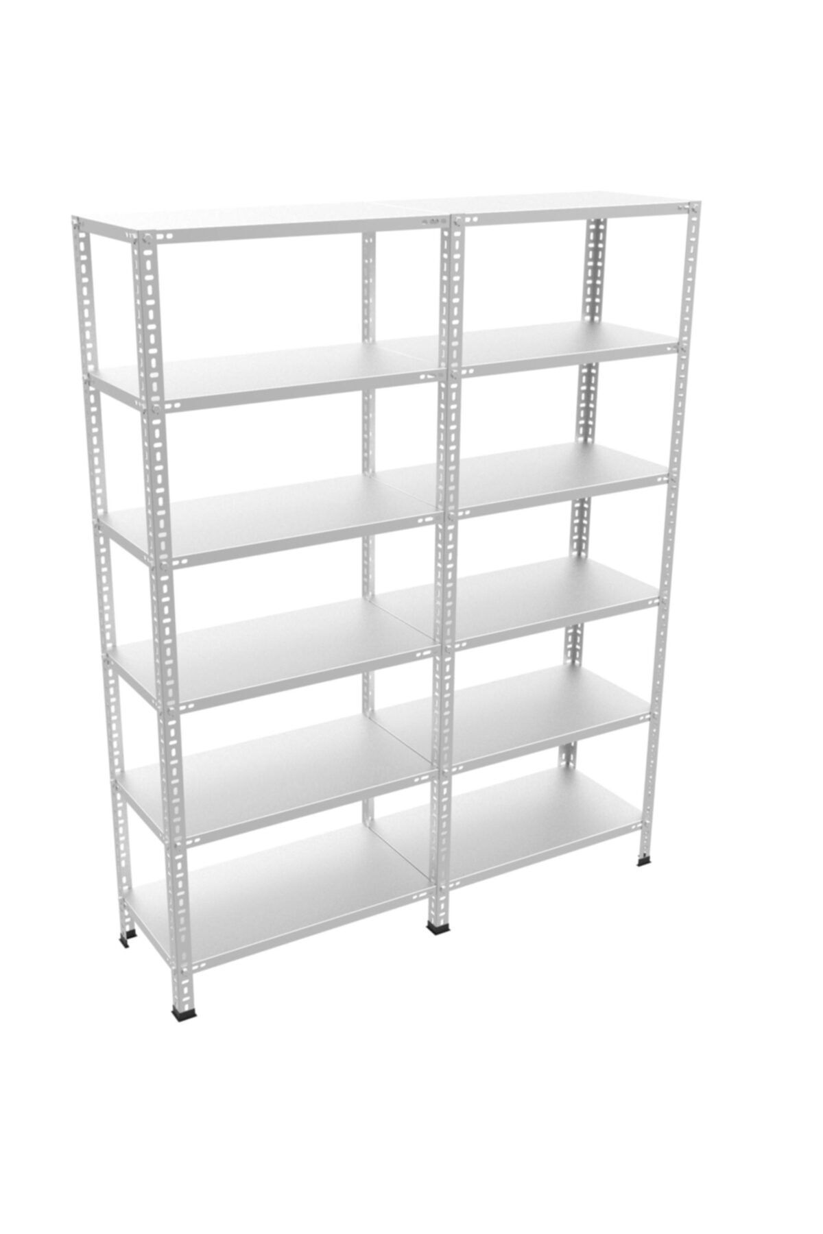 RafBurada 6 Katlı Duble Galvaniz Çelik Raf.Depo,Arşiv,Dosya Rafı. 0.70 MM-31X75-200cm
