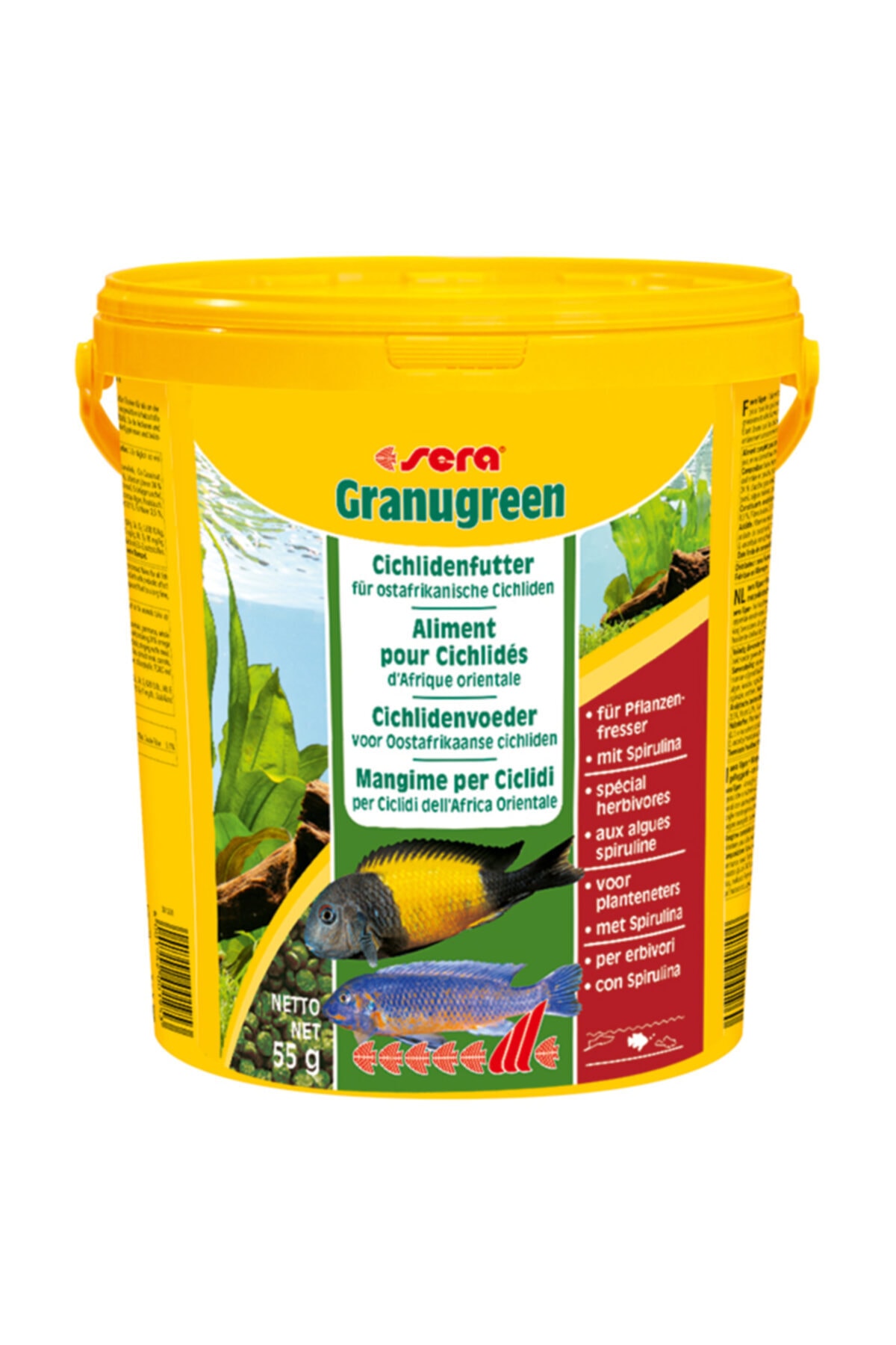 SERA Granugreen Balık Yemi 10 Lt Kova 5,4 Kg