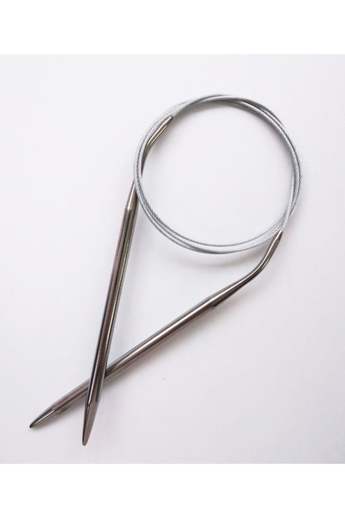Masal Örgü Evi Sultan/yabalı Çelik Telli Misinalı 100 Cm No:6.00 Mm Örgü Şişi