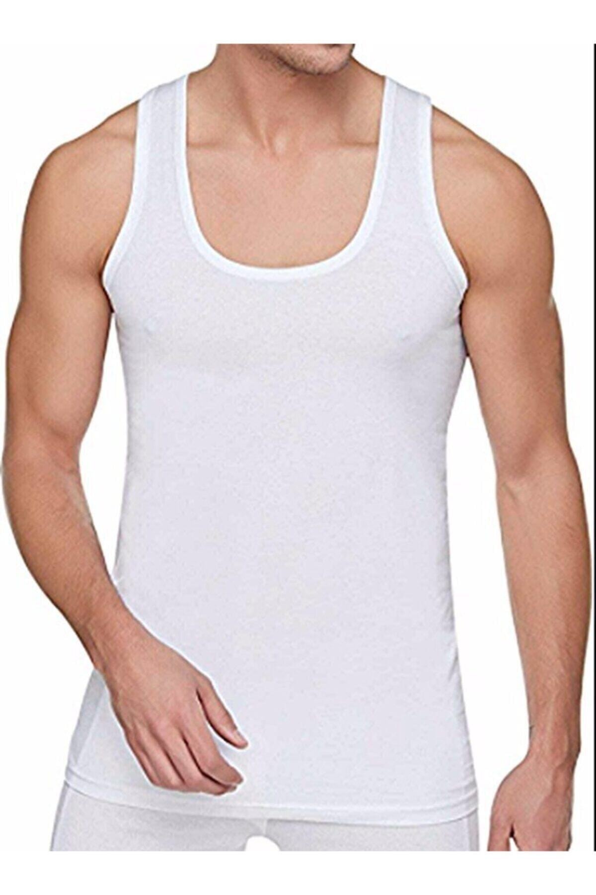 MickeyRise Erkek Beyaz Atlet 1 Adet