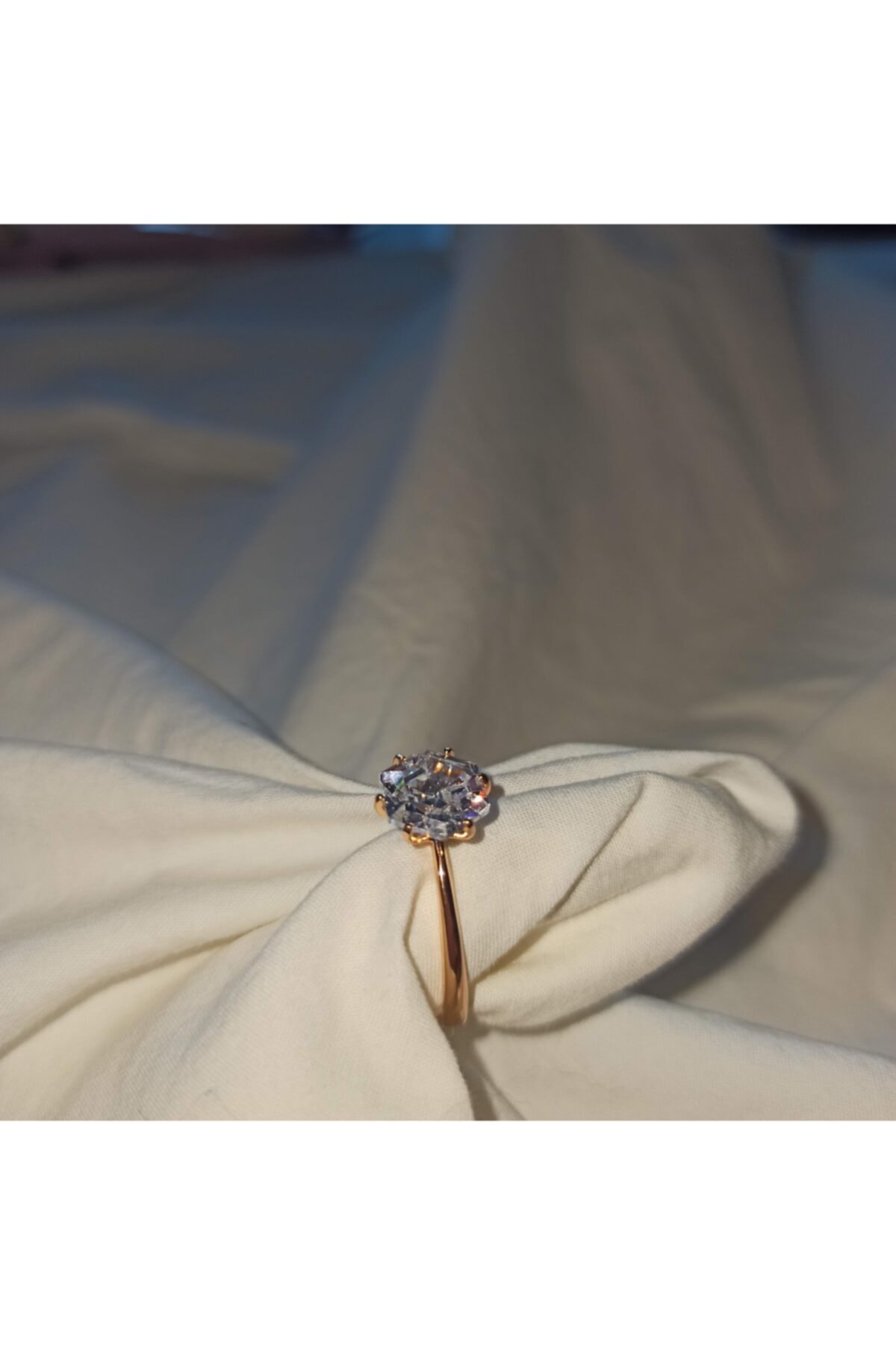 Serra crystal Kadın Rose Gold Tek Taş Model Çelik Yüzük