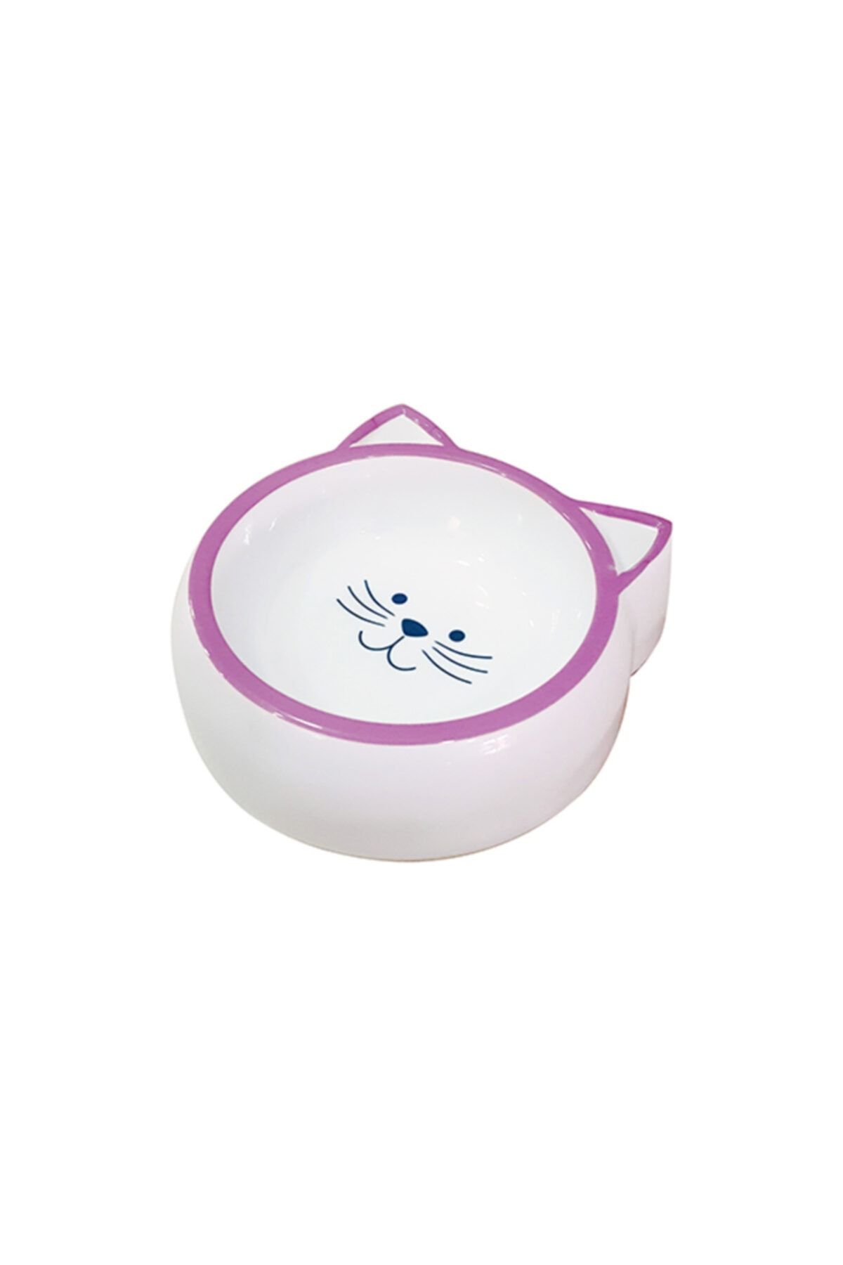 Pet Lovers Melamin Mama Kabı Kedi Suratı Şeklinde Mor 210 Ml