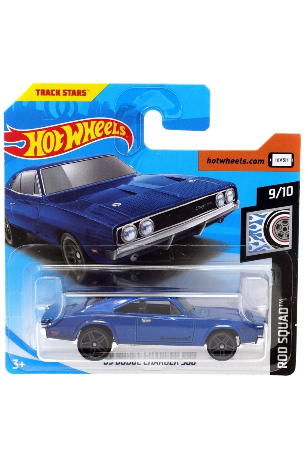 HOT WHEELS 1/64 1969 Dodge Charger 500 Mavi