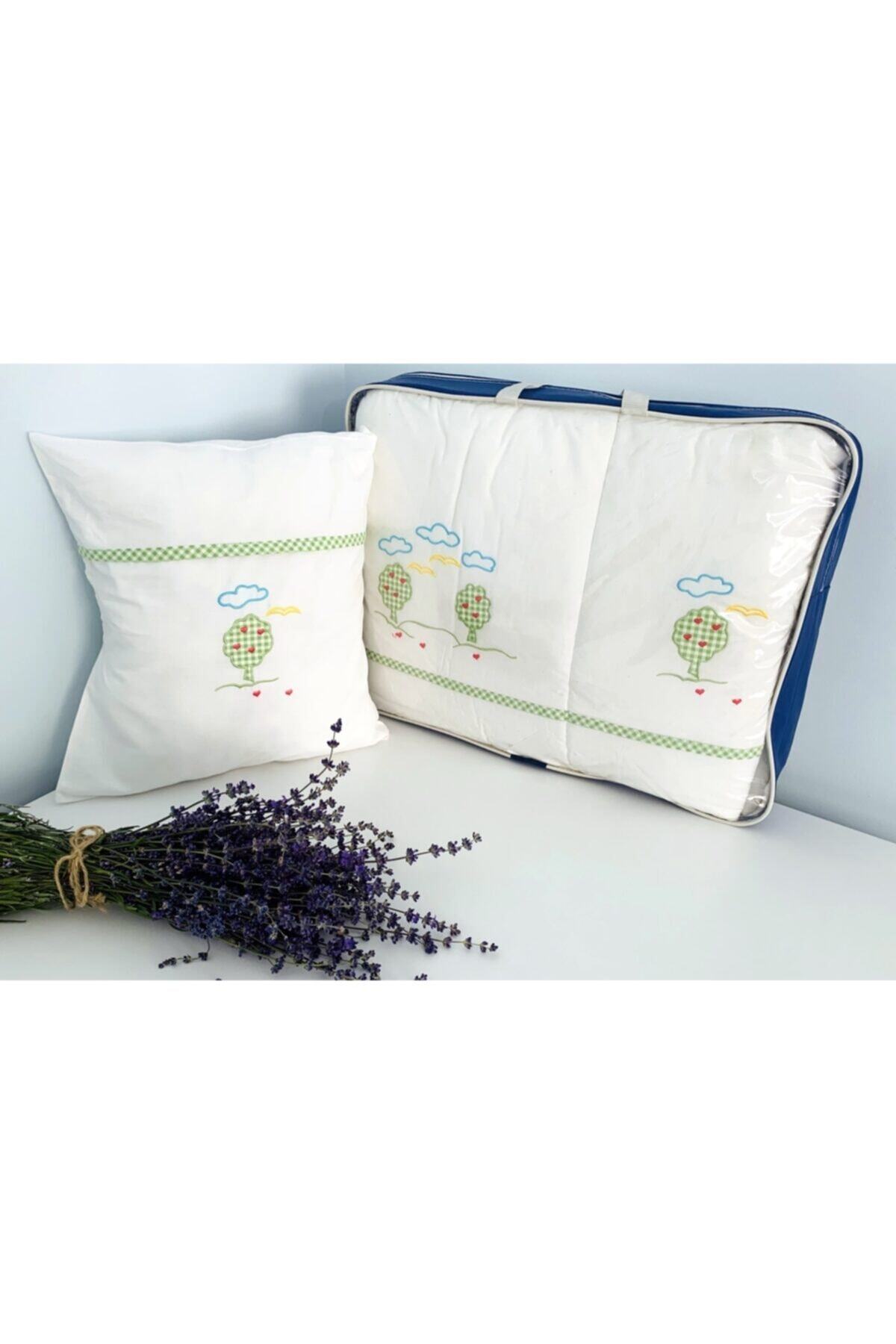 PRIAPOS Home-sevgi Ağacı 9 Parça Bebek Uyku Seti-%100 Cotton 1. Sınıf 87 Tel Kumaş, Bezeme Nakışlı