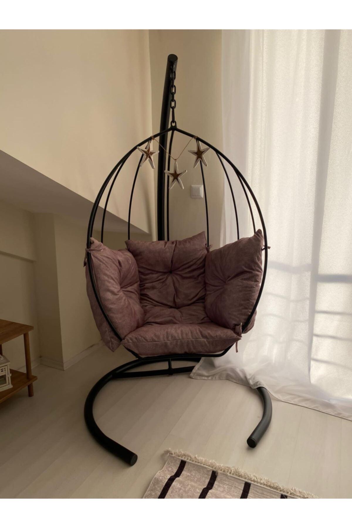 T&N Bahçe Balkon Teras  Armut Damla Tekli Salıncak