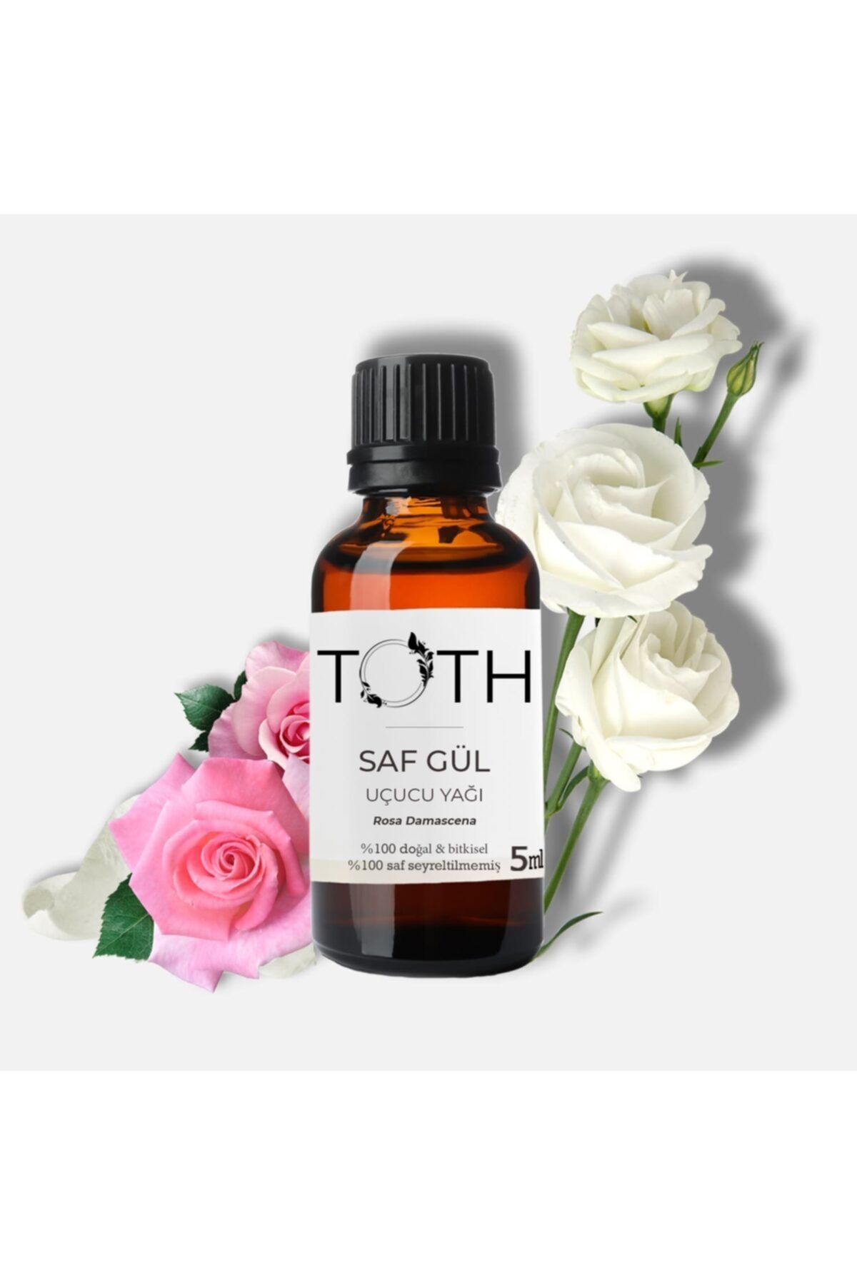 TOTH Mum & Aromaterapi Saf Gül Yağı 5 Ml - Bitki Karnesi Ile Birlikte - %100 Saf Ve Doğal