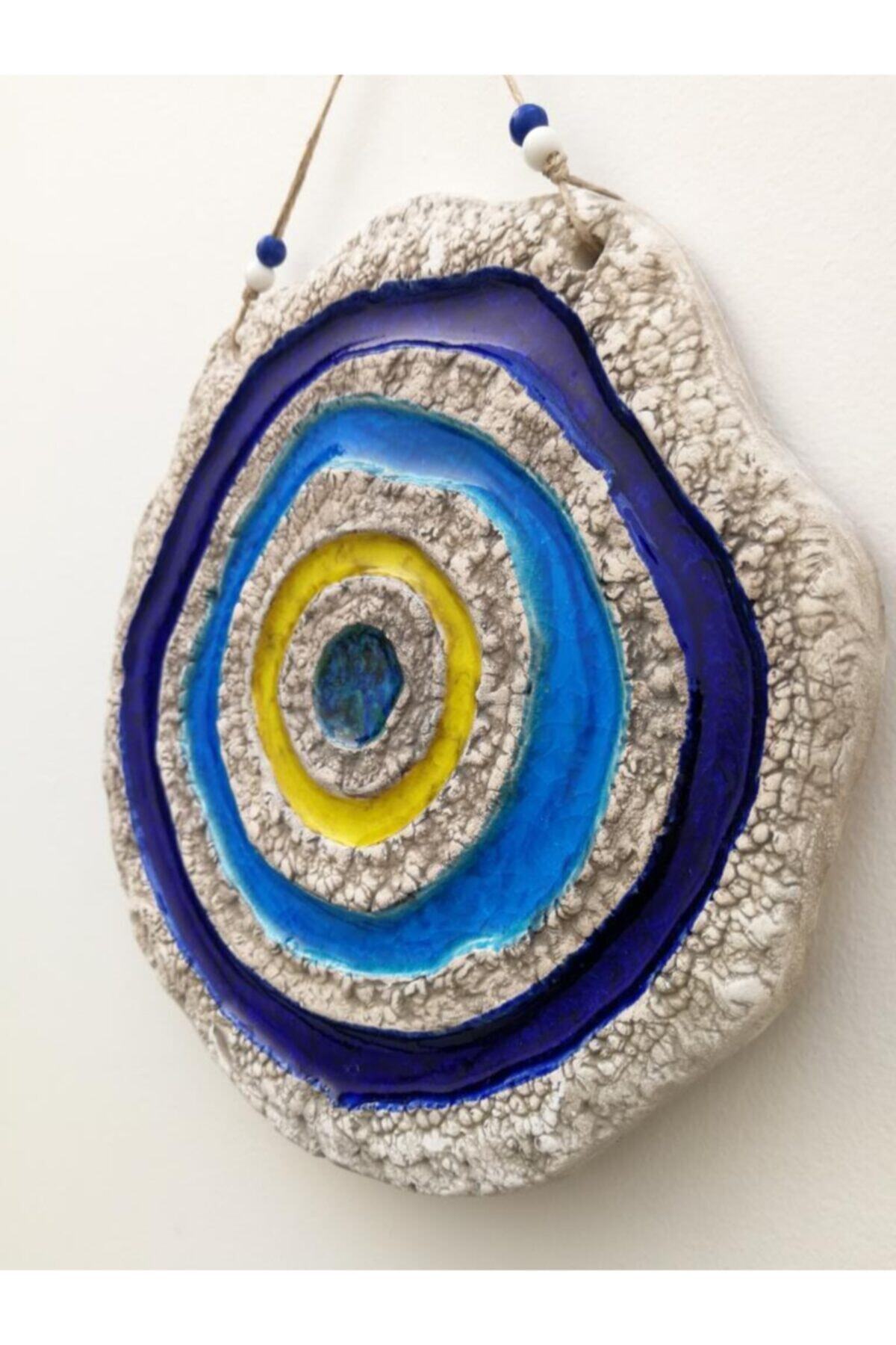 SUME Seramik Nazar Boncuğu Dekoratif Duvar Süsü Nazarlık