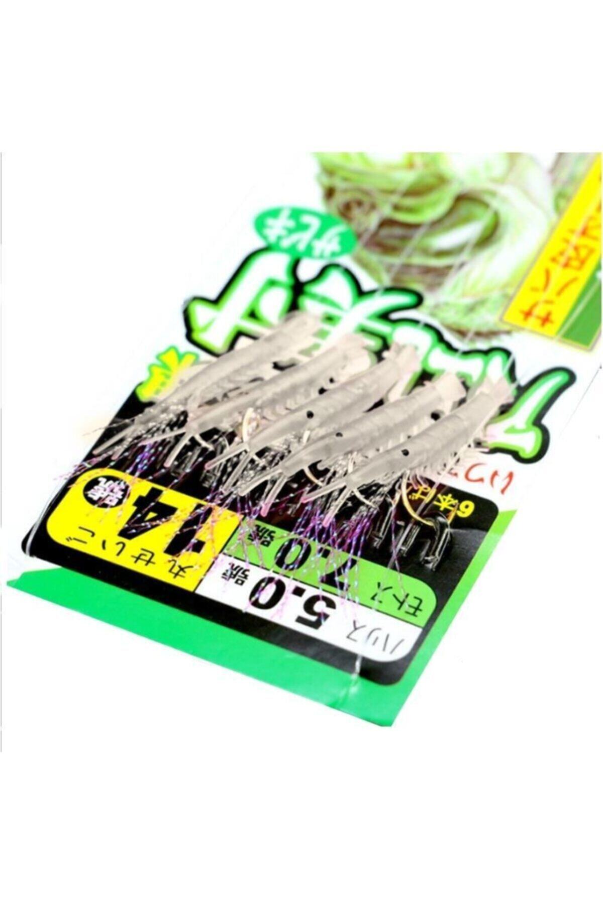 Profisher 5 Li Iğneli Pembe Karides Sahte Olta Yem Düzeneği