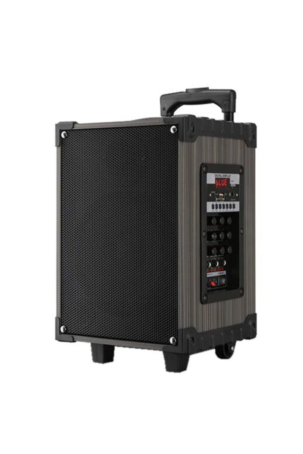 Hobimtek Lt-908 Super Bass Ahşap Şarjlı Mikrofonlu Prof Hoparlör Sistemi