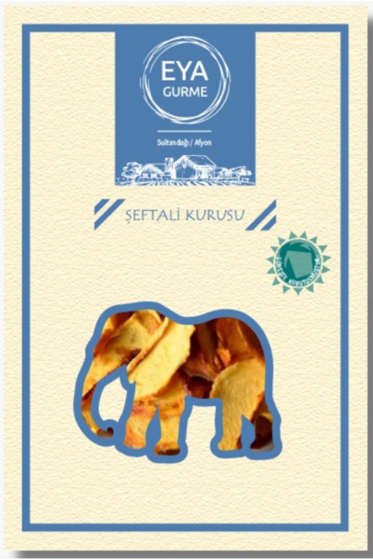 EYA ORGANİK Şeftali Kurusu - Güneşte Kurutulmuş - Yeni Hasat (100 GR)