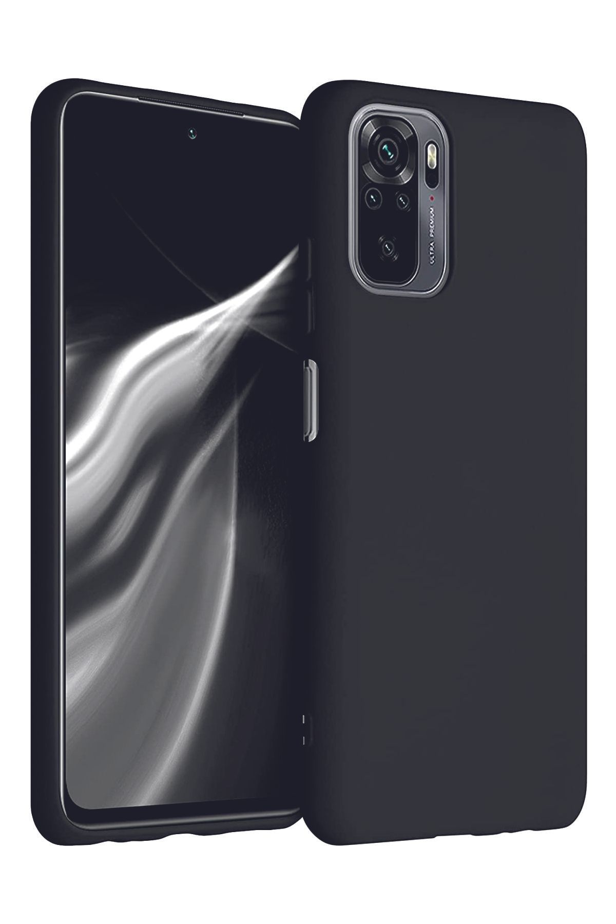 eonaks Xiaomi Redmi Note 10s Uyumlu  Siyah Silikon Rubber Kılıf