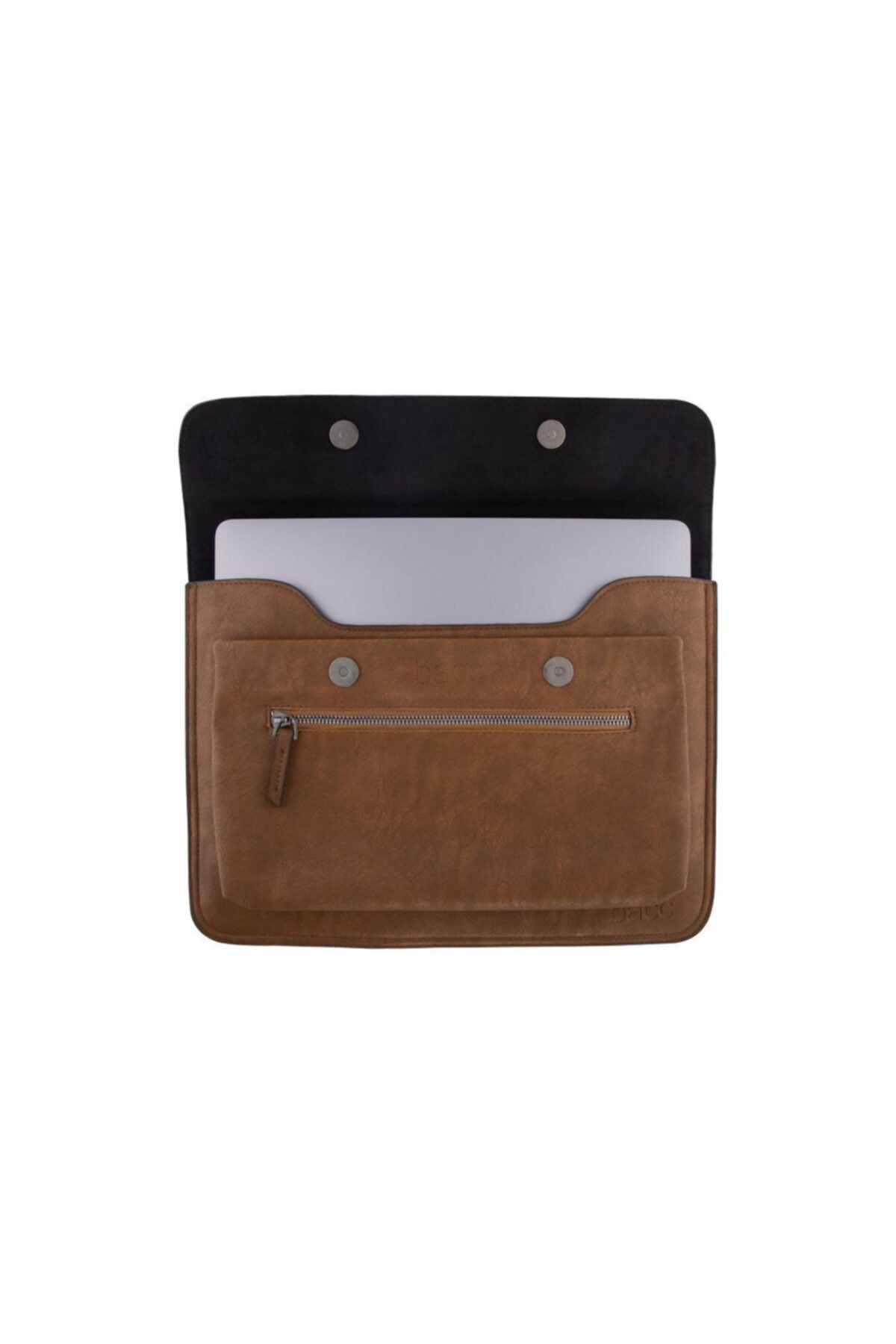 bacc Business 11''-13'' Uyumlu Deri Macbook Çantası Laptop Çantası Notebook Çantası Kahverengi