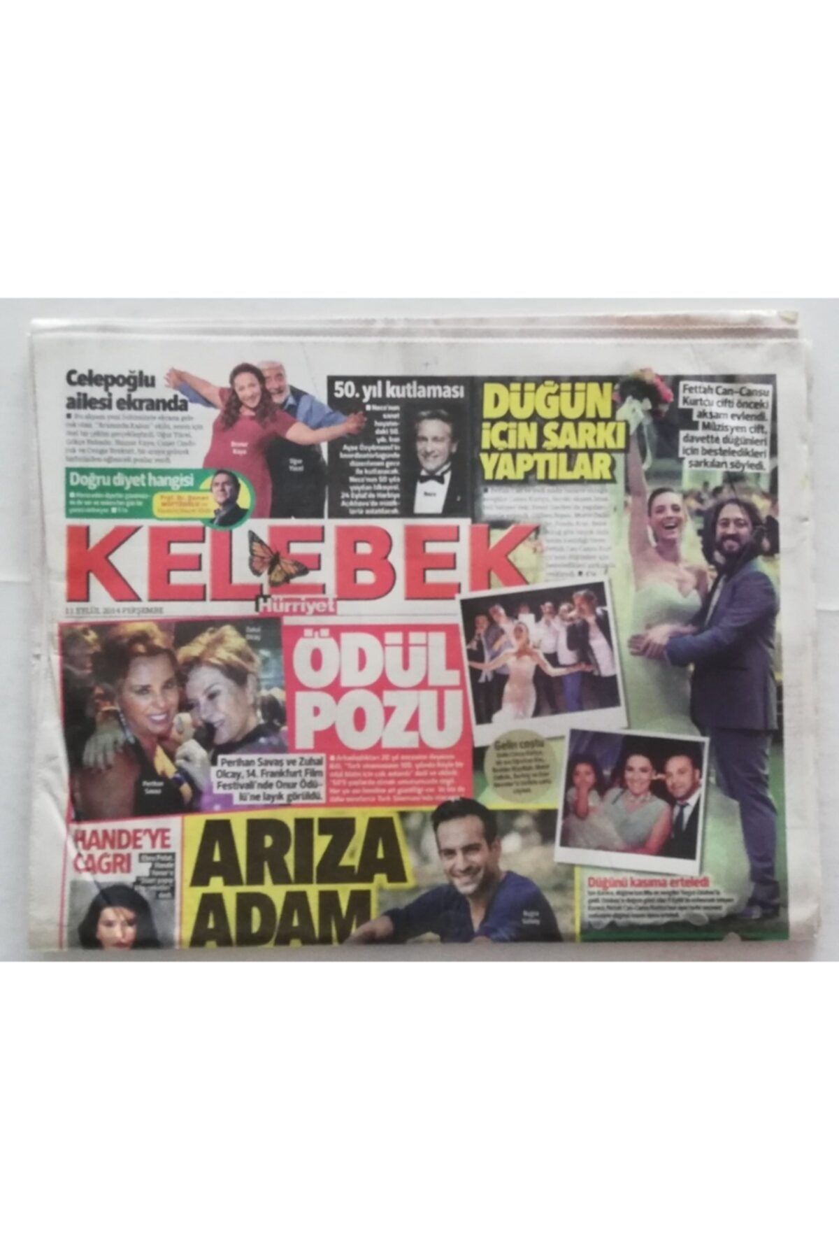 Gökçe Koleksiyon Hürriyet Gazetesi Kelebek Eki 11 Eylül 2014- Perihan Savaş Ve Zuhal Olcay 14.frankfurt Film Festival