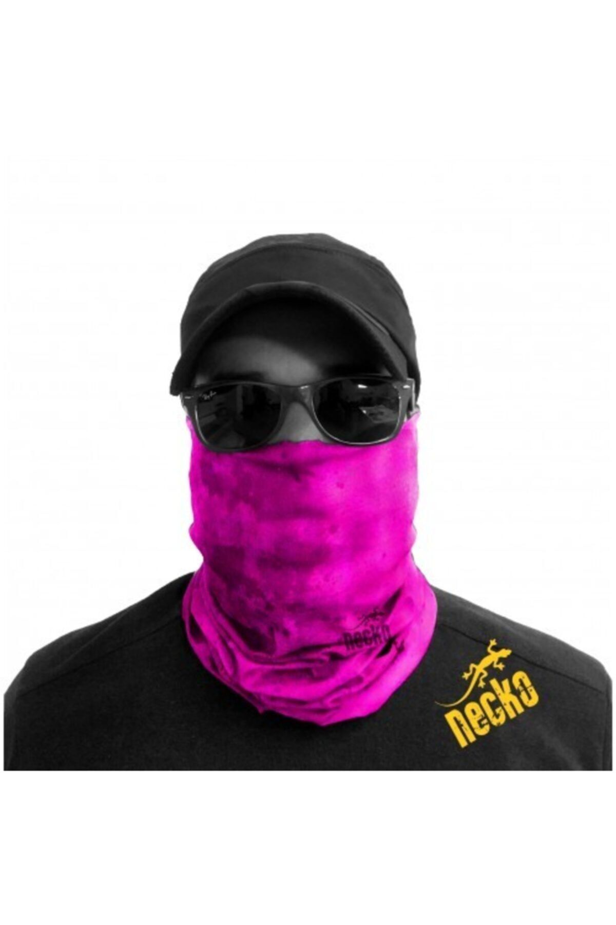 NECKO Headwear Pembe Bandana - Çok Fonksiyonlu Tüp Bandana, Boyunluk, Kafa Bandı,yüz Maskesi
