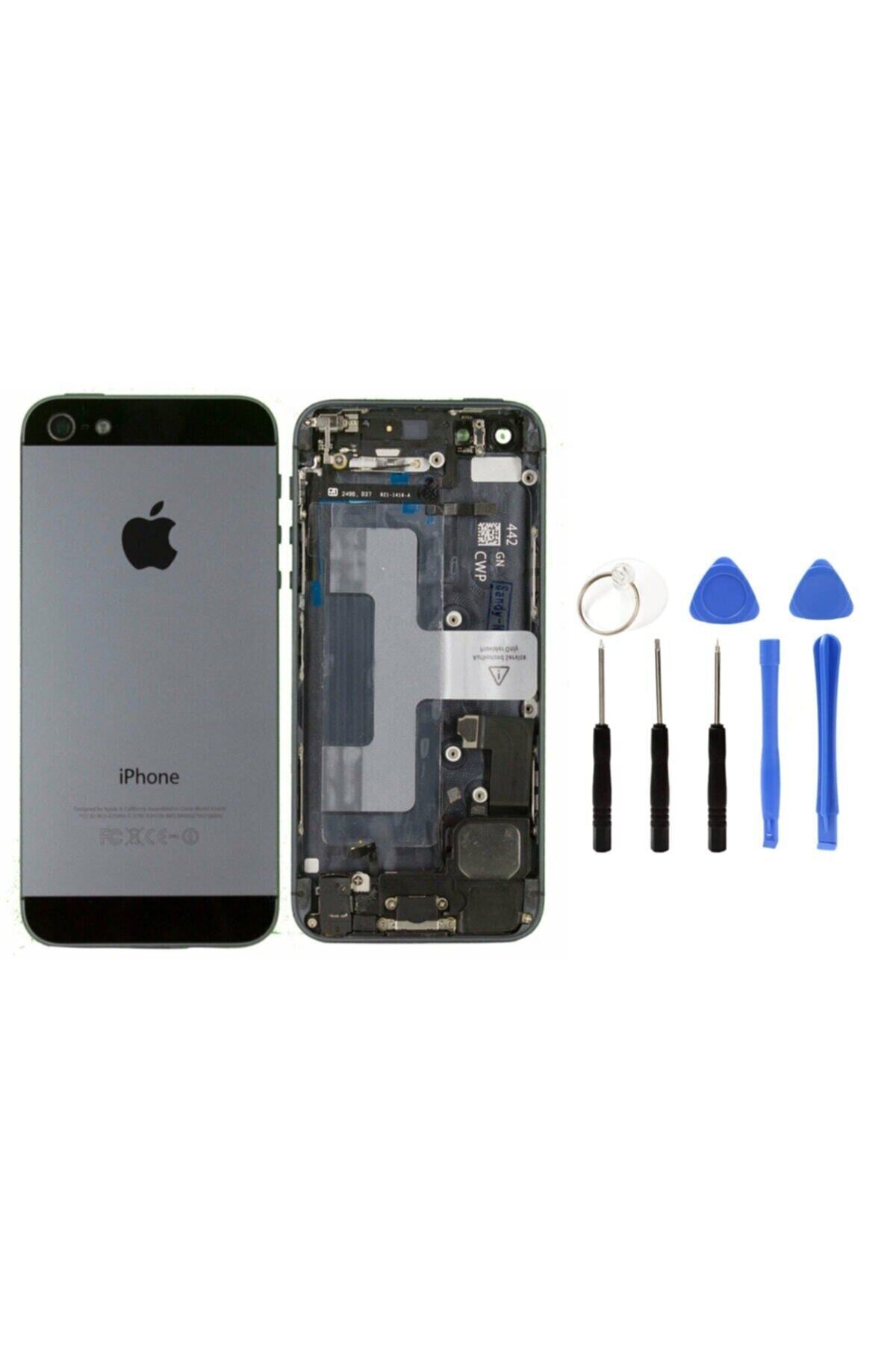 EDA TEKNİK Iphone 5g Uyumlu Dolu Kasa Siyah  Tamir Seti