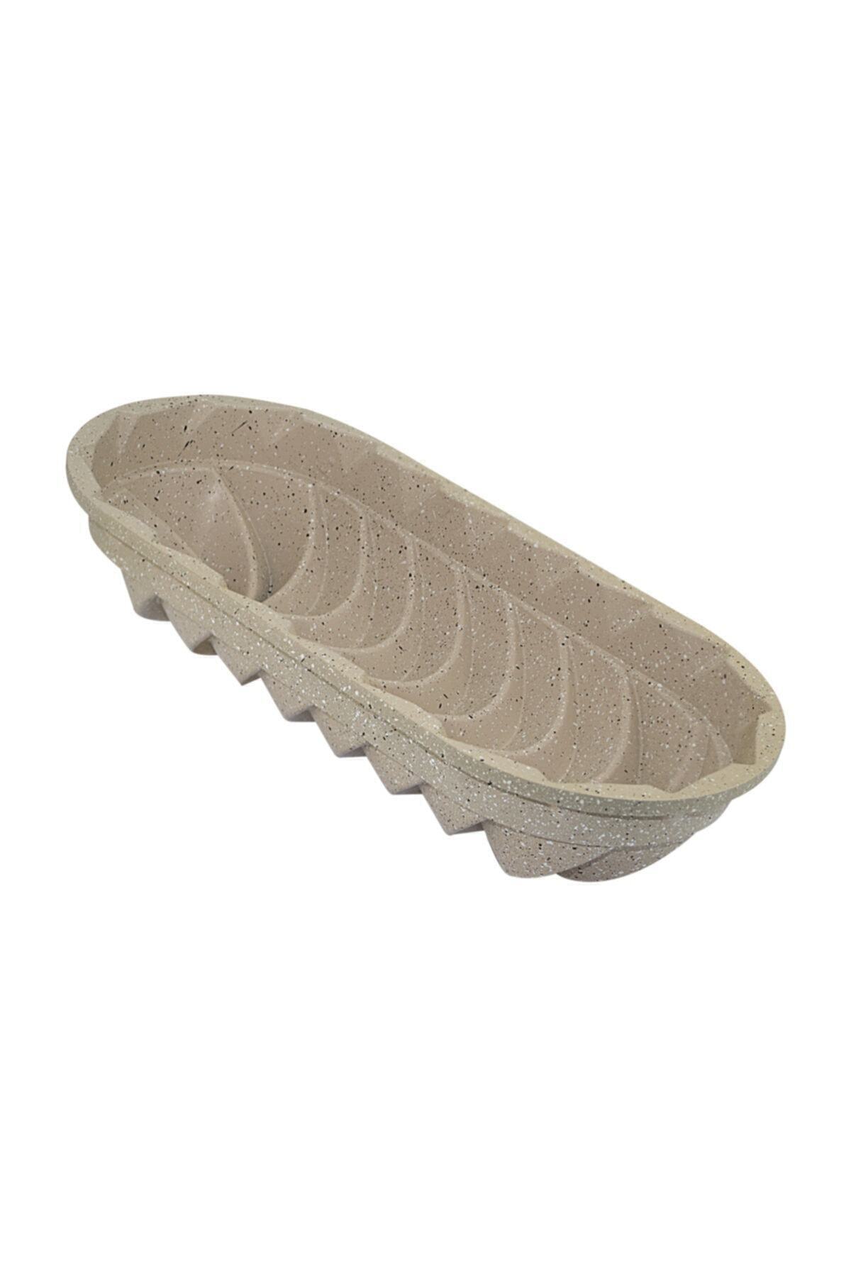 ThermoAD Granit Döküm Kek Kalıbı Baton Kek Kalıbı 35*15 cm Vizon