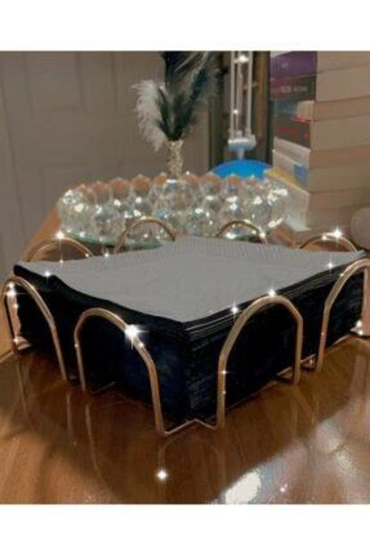 biray home Metal Altın Peçetelik