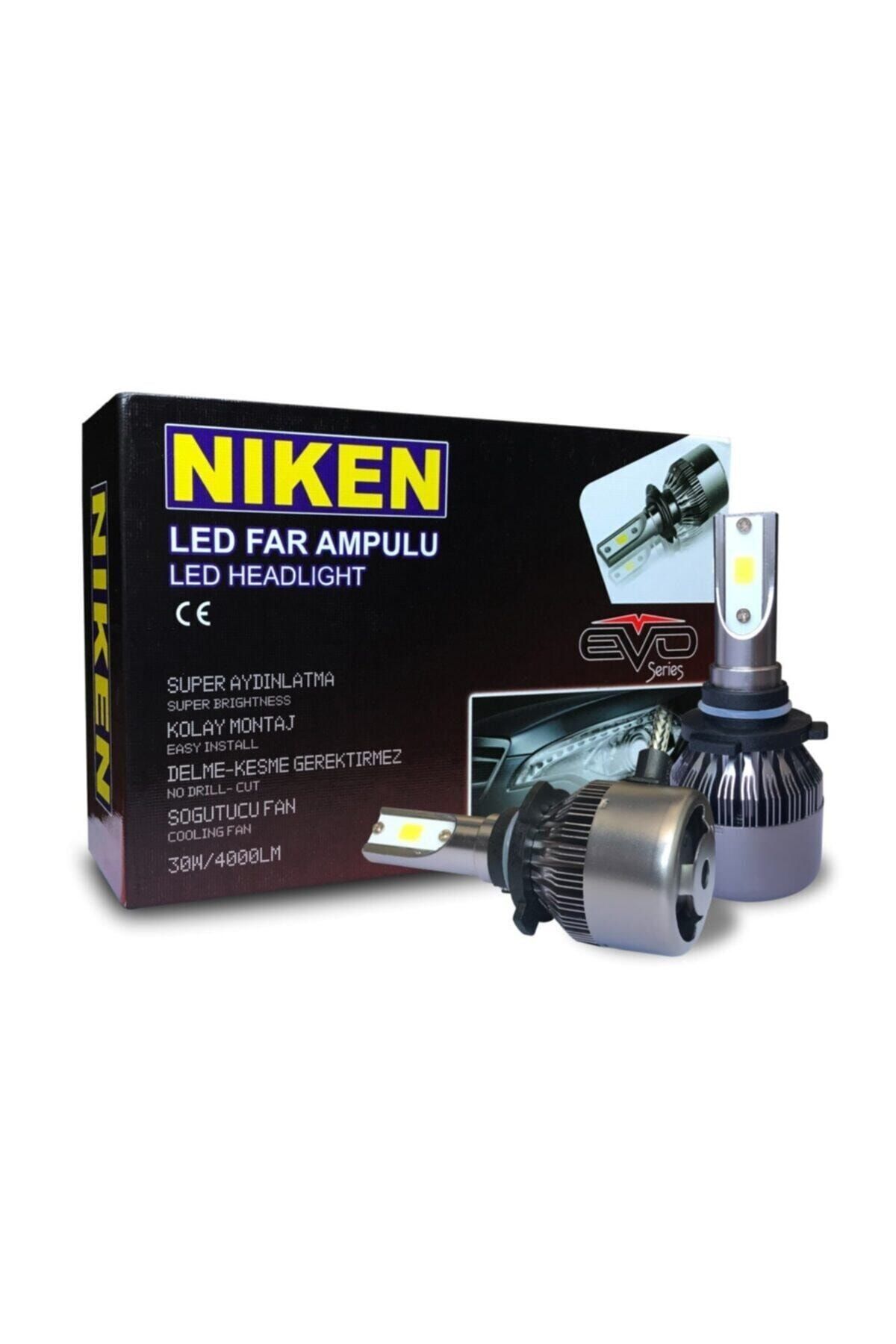 Niken 9006 Beyaz Led Far Süper Işık,led Xenon  Şimşek Etkili Evo