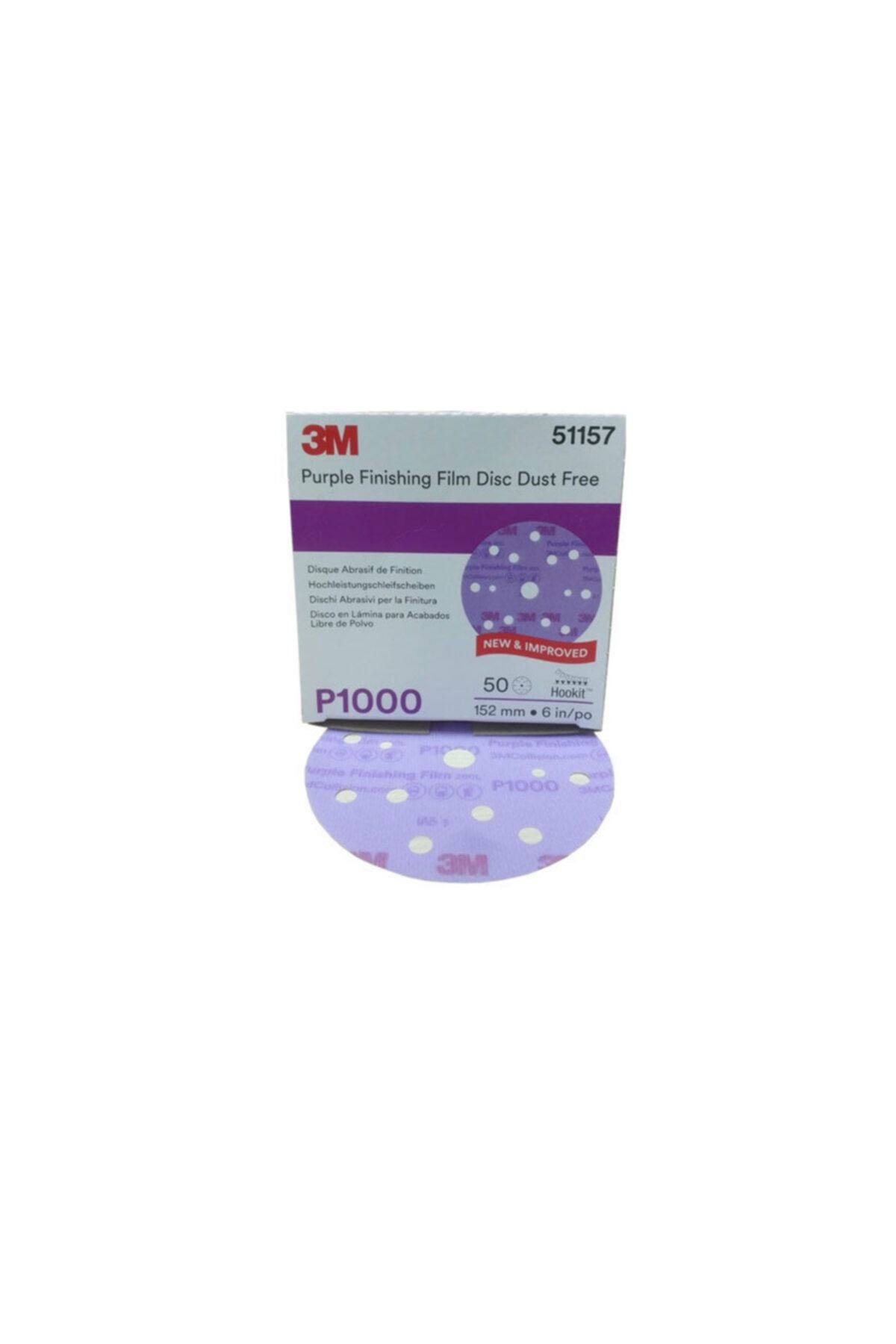 3M 51156 260l+ 15 Delikli Diskzımpara 150mm P600 1paket(50adet)