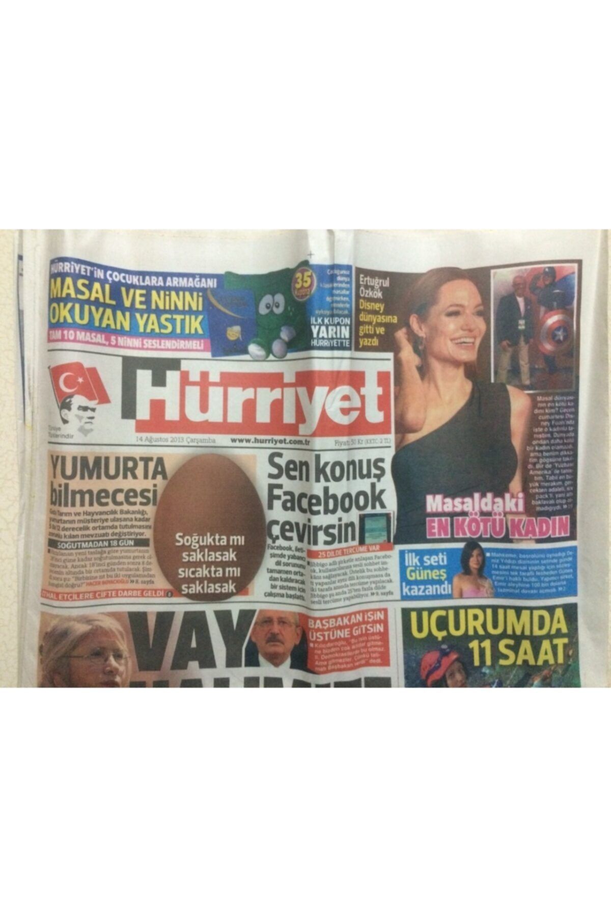 Gökçe Koleksiyon Hürriyet Gazetesi 14 Ağustos 2013 - Kılıçdaroğlu,başbakan Işin Üstüne Gitsin Gz29631